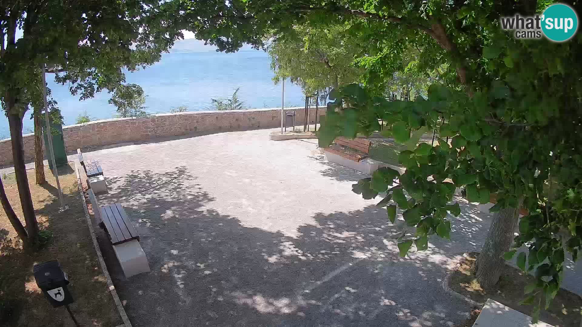 Senj Live Cam – Writers’ Park and the Velebit Channel
