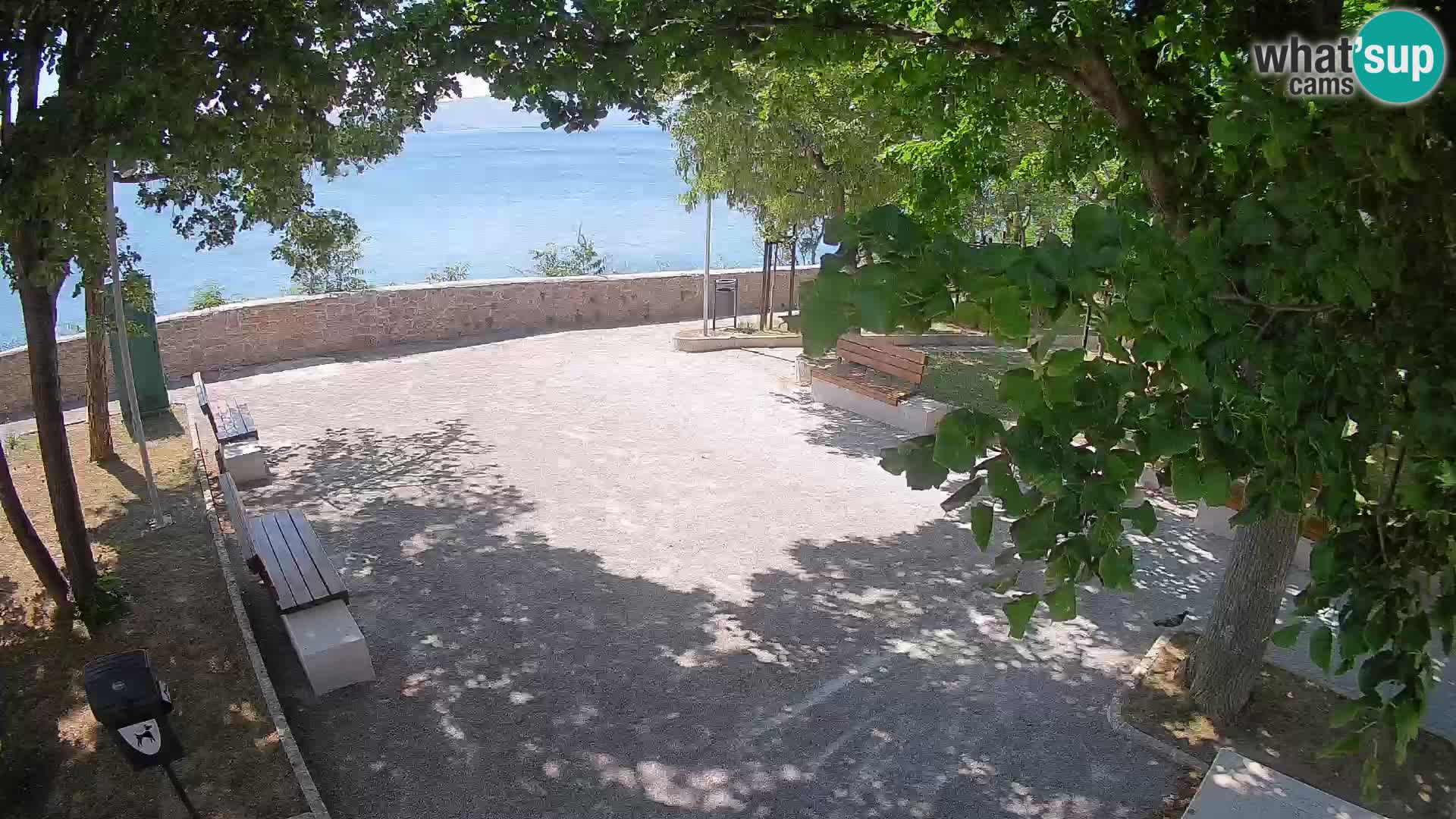 Senj Live Webcam – Schriftstellerpark und Velebit-Kanal