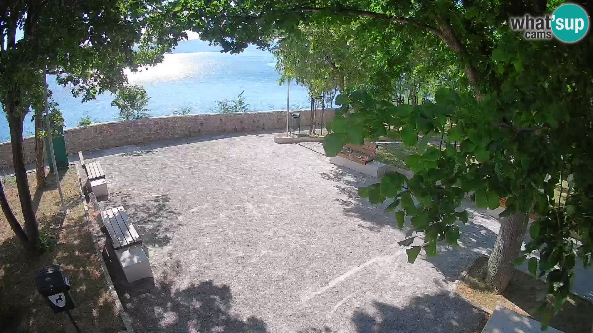 Webcam Senj en direct – Parc des Écrivains et canal du Velebit