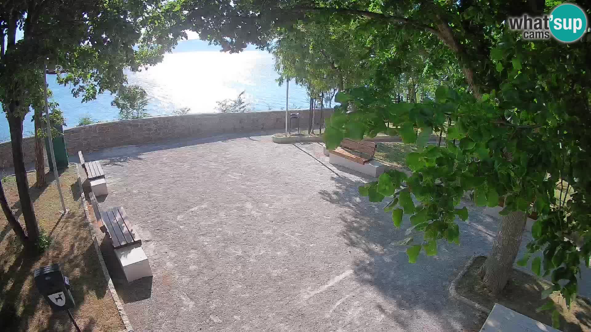 Senj Live Webcam – Schriftstellerpark und Velebit-Kanal
