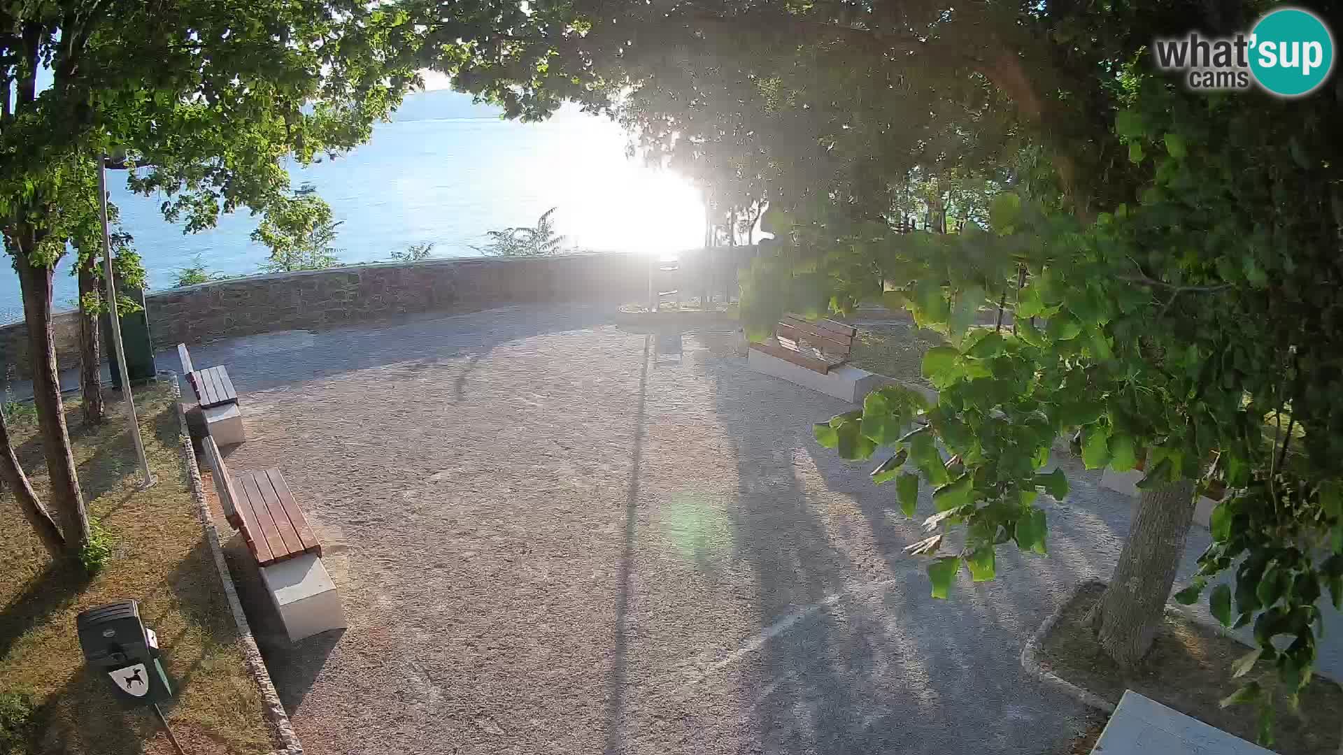 Senj Live Cam – Writers’ Park and the Velebit Channel