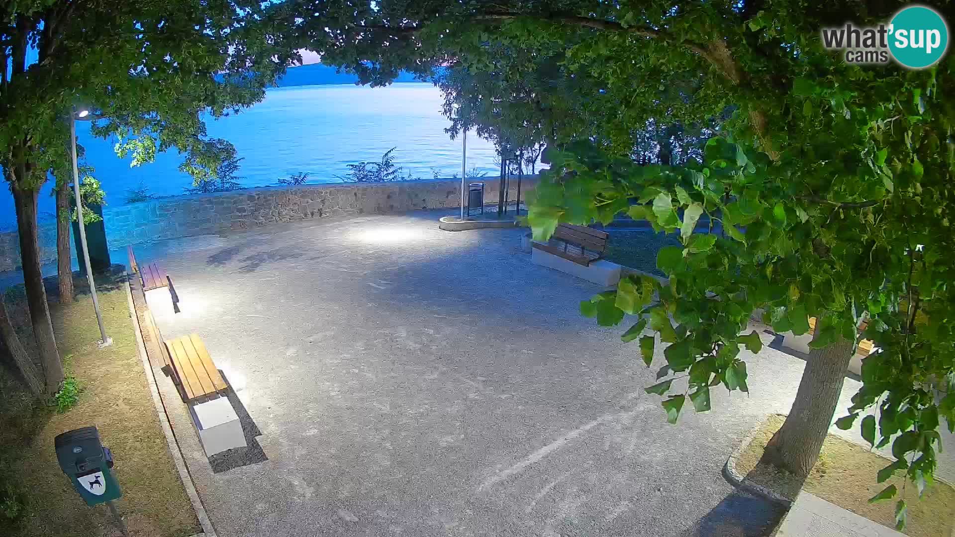 Senj Live Cam – Writers’ Park and the Velebit Channel