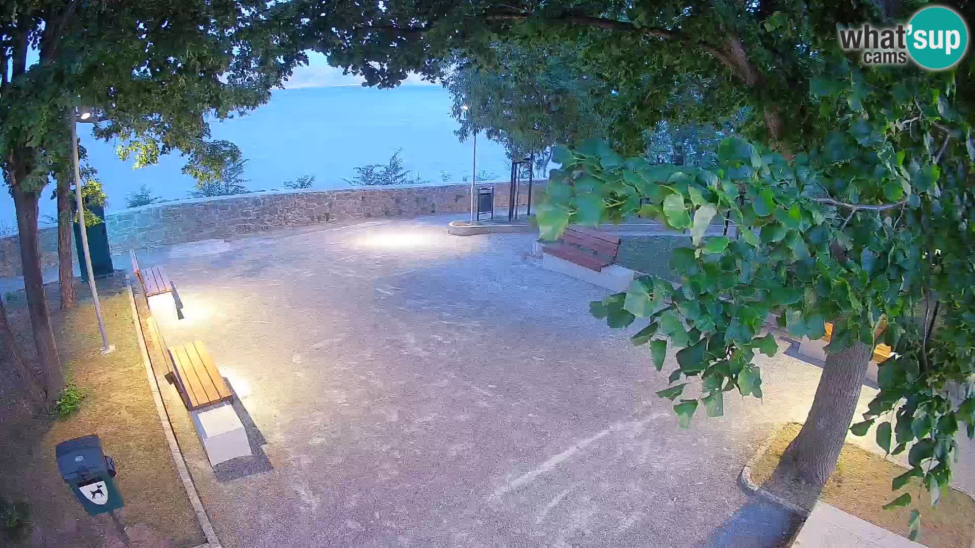 Senj Live Cam – Writers’ Park and the Velebit Channel