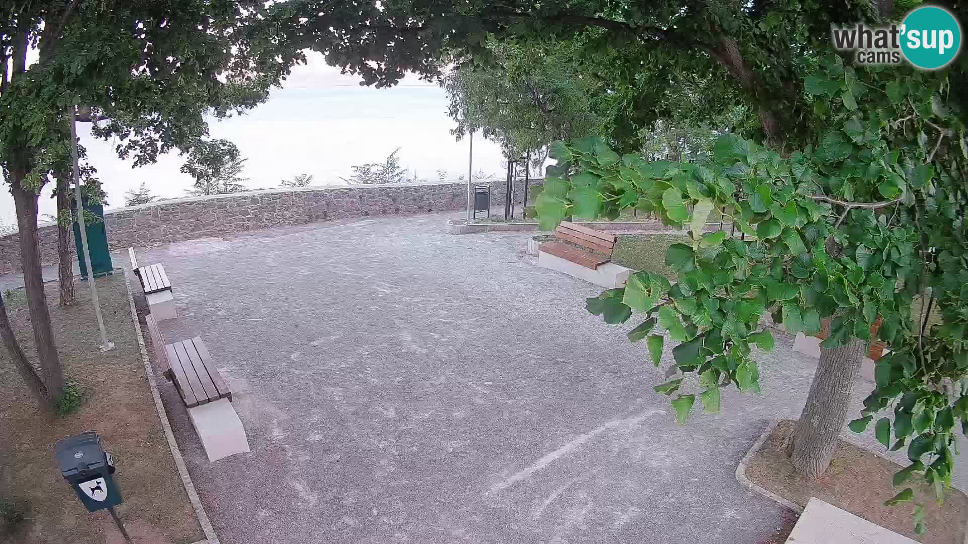 Senj Live Cam – Writers’ Park and the Velebit Channel