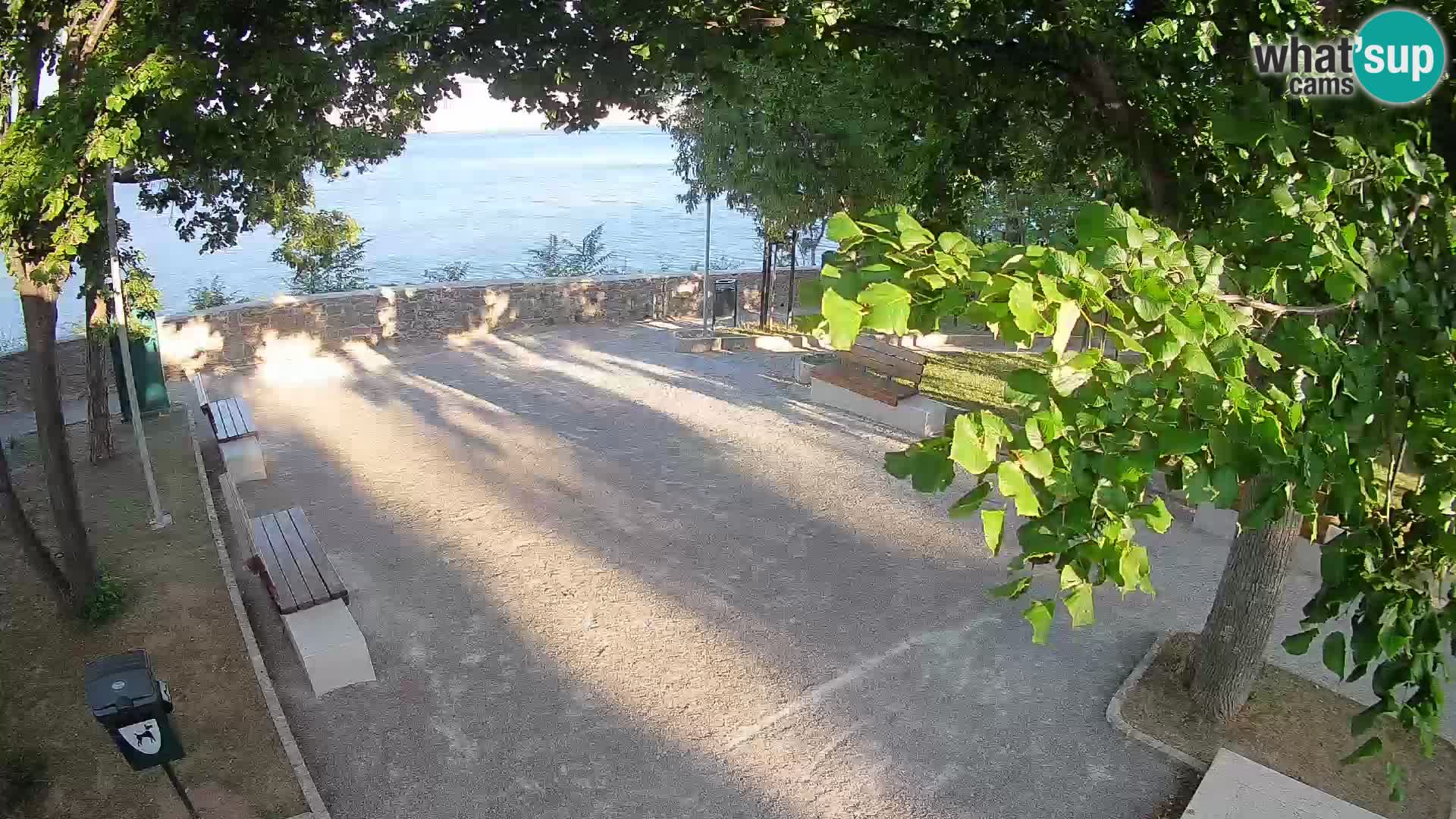 Senj Live Cam – Writers’ Park and the Velebit Channel