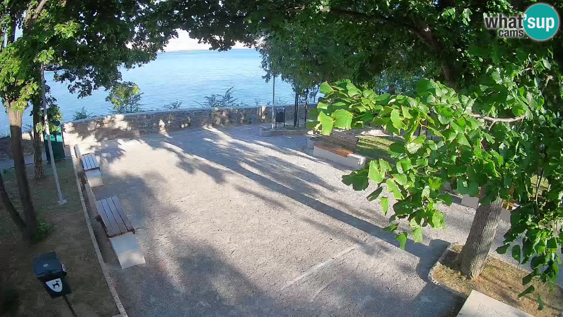 Senj Live Webcam – Schriftstellerpark und Velebit-Kanal