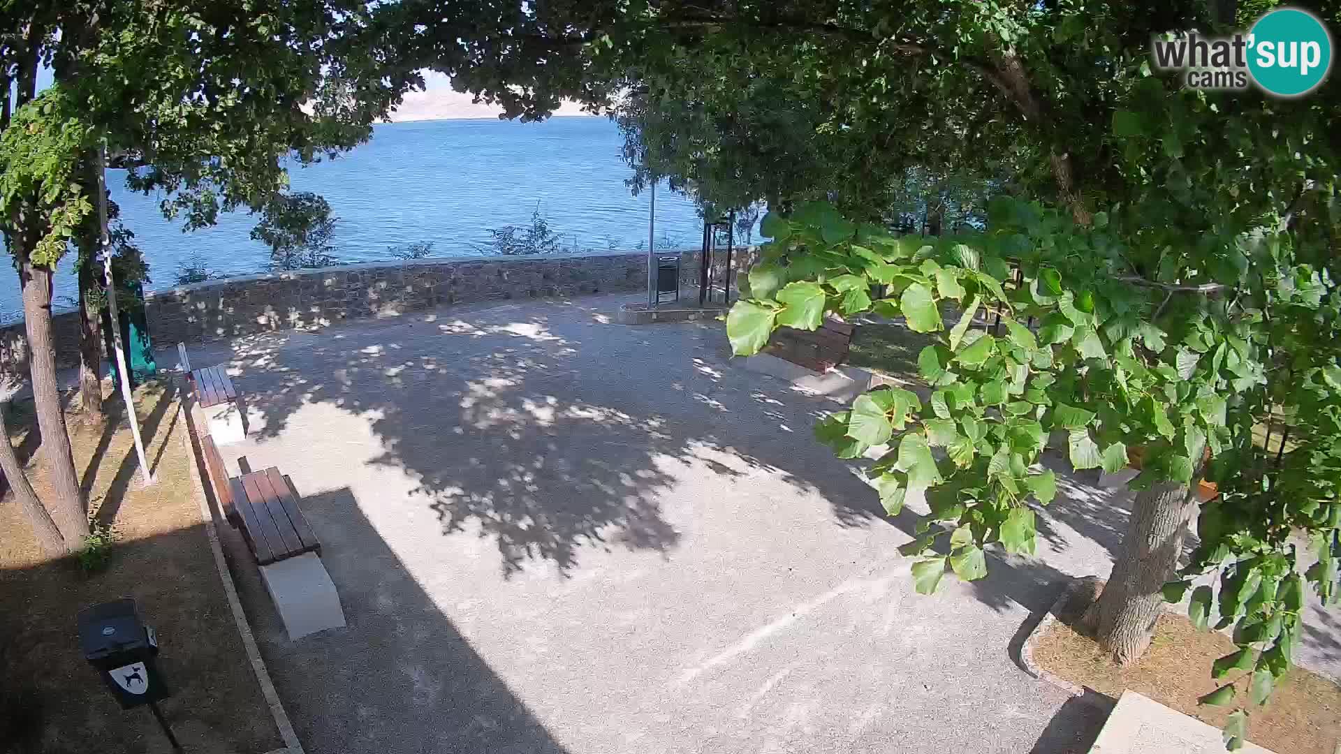 Senj Live Webcam – Schriftstellerpark und Velebit-Kanal