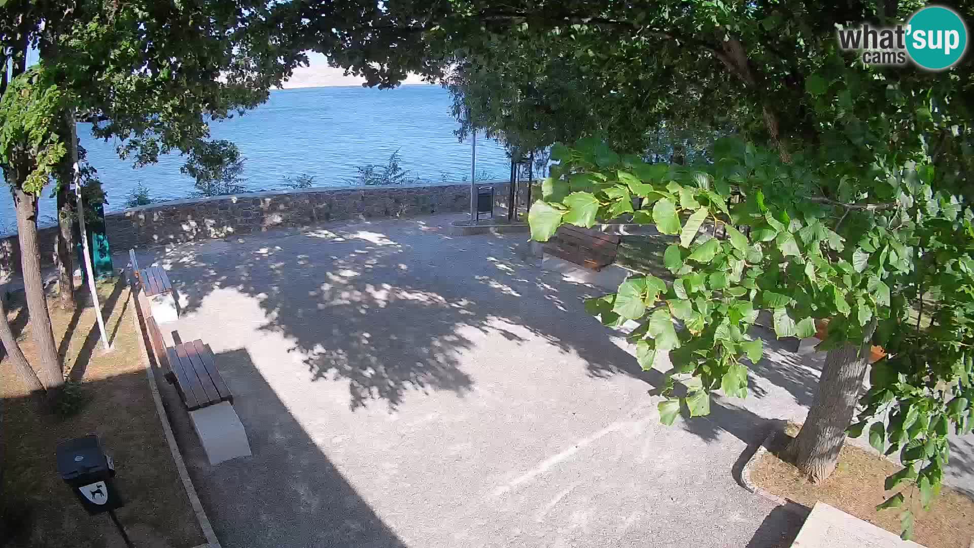 Senj Live Webcam – Schriftstellerpark und Velebit-Kanal