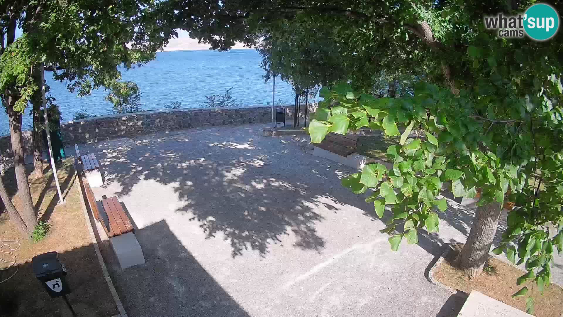 Senj Live Webcam – Schriftstellerpark und Velebit-Kanal