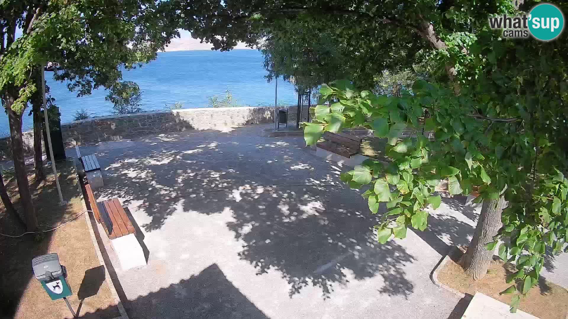 Senj Live Webcam – Schriftstellerpark und Velebit-Kanal