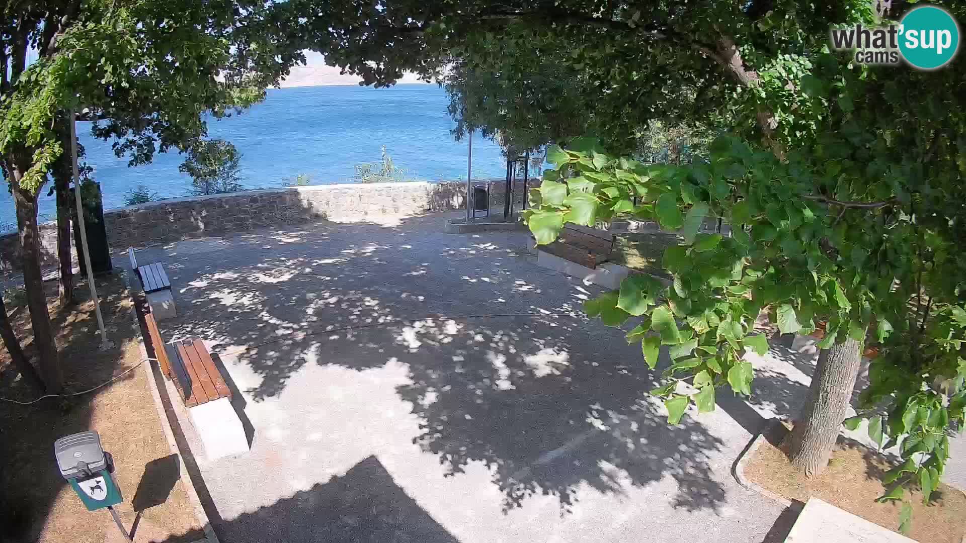 Senj Live Webcam – Schriftstellerpark und Velebit-Kanal