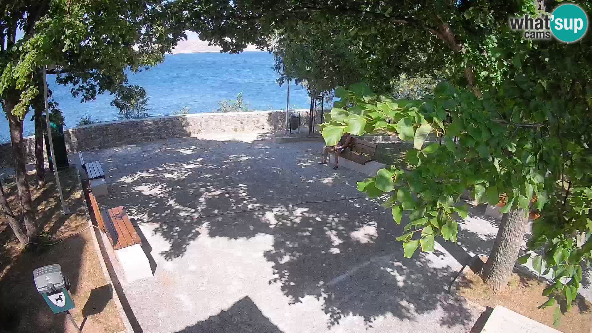 Senj Live Webcam – Schriftstellerpark und Velebit-Kanal
