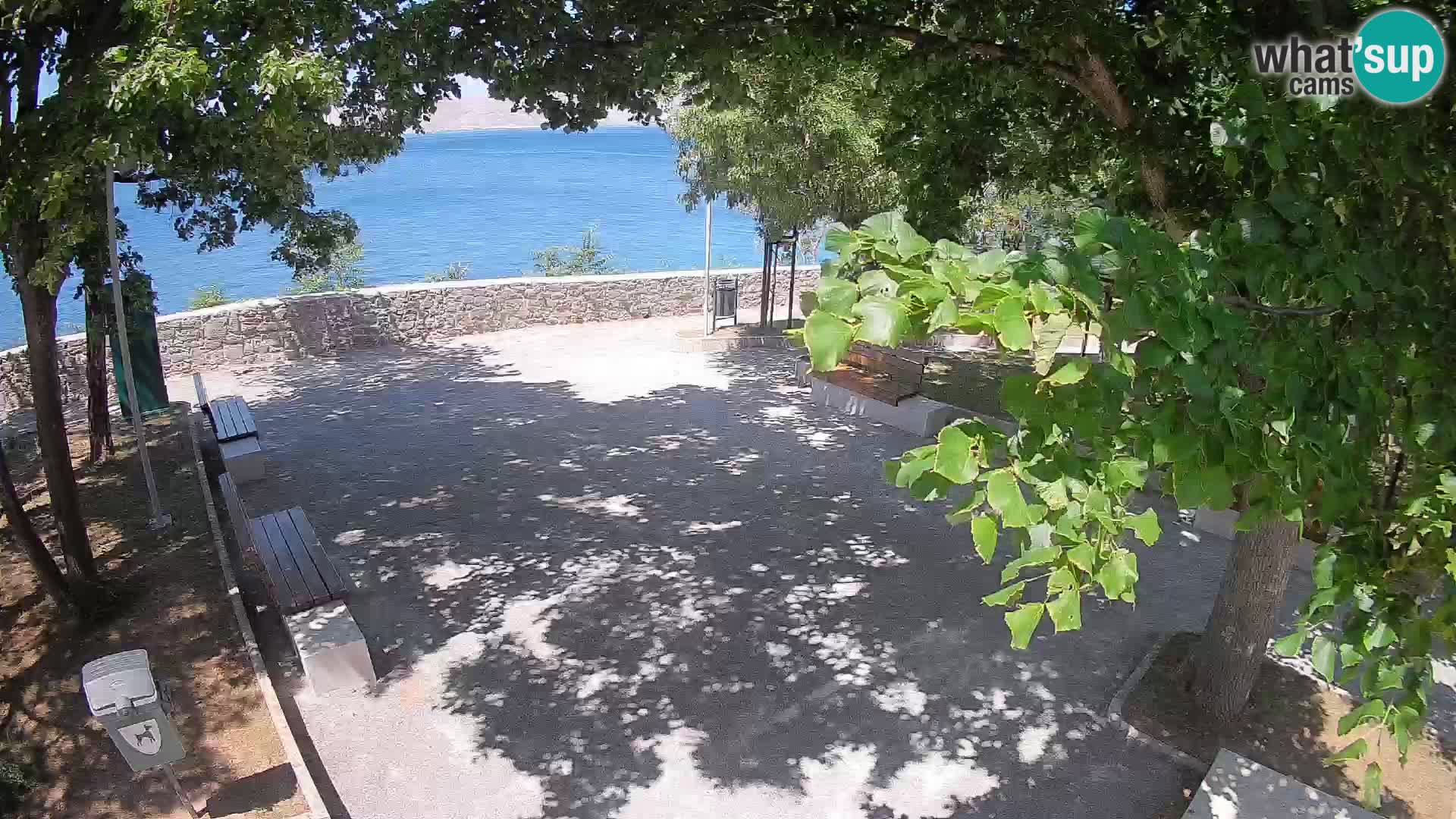 Senj Live Webcam – Schriftstellerpark und Velebit-Kanal
