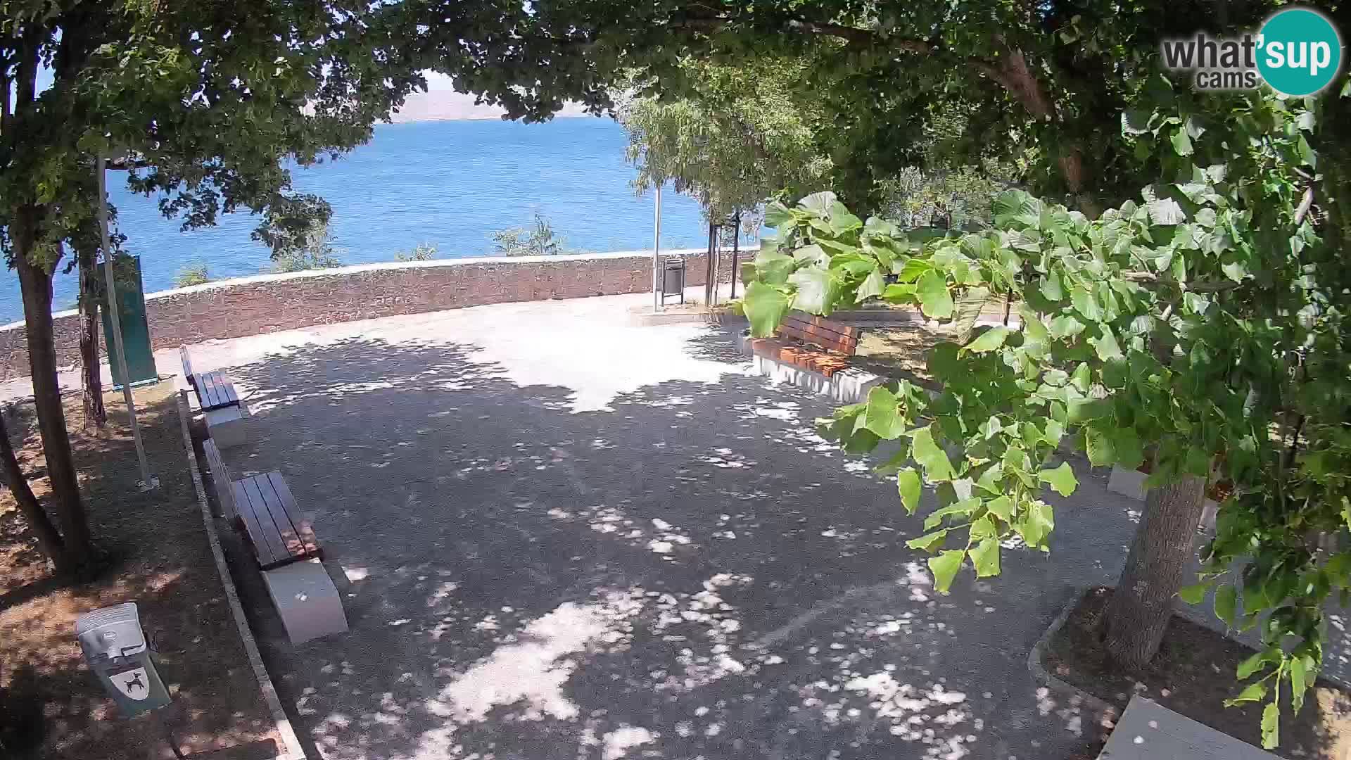 Senj Live Webcam – Schriftstellerpark und Velebit-Kanal