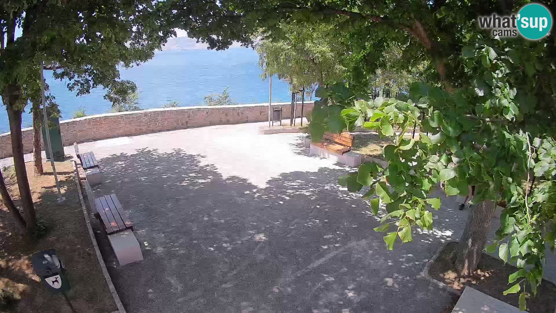 Senj Live Cam – Writers’ Park and the Velebit Channel