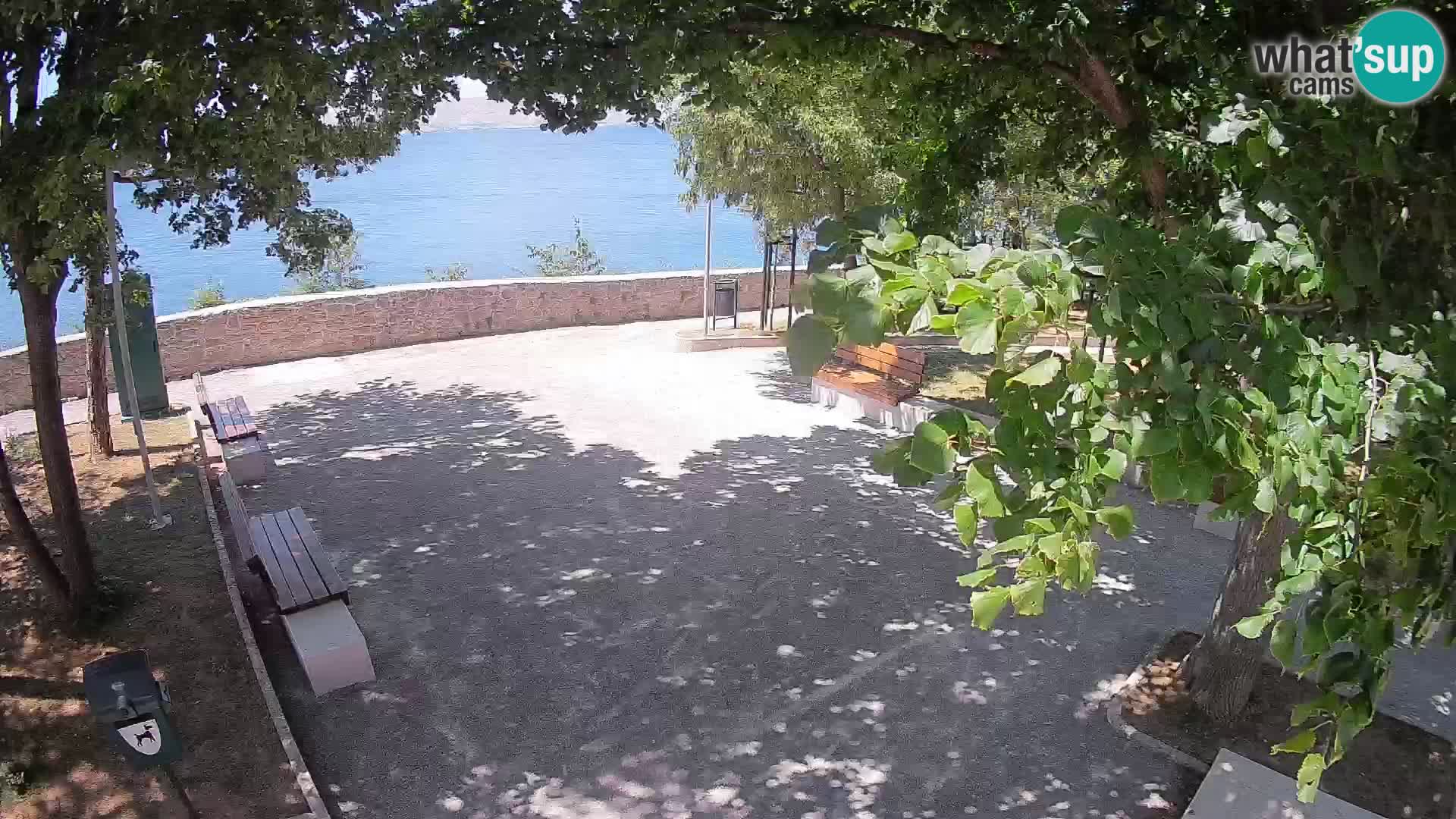 Senj Live Cam – Writers’ Park and the Velebit Channel