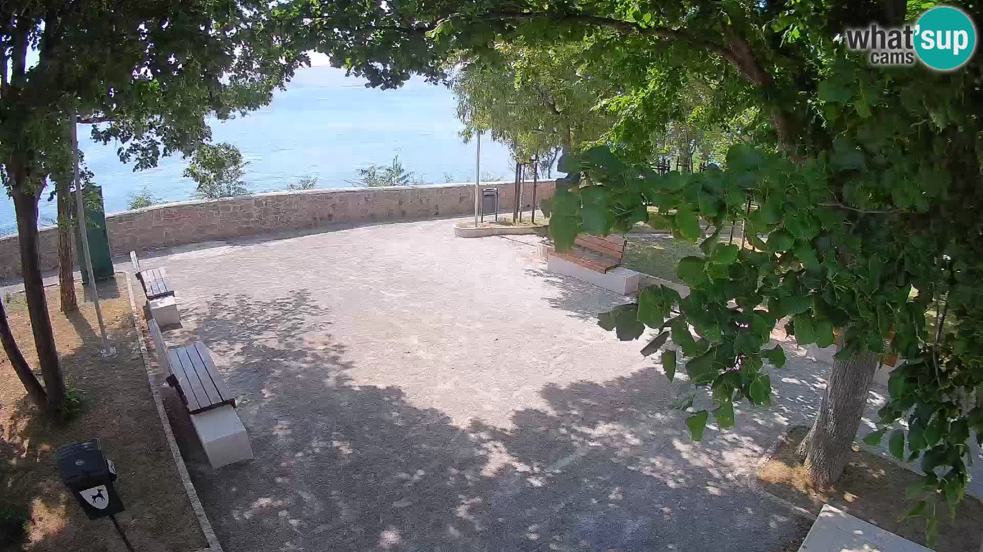 Senj Live Cam – Writers’ Park and the Velebit Channel