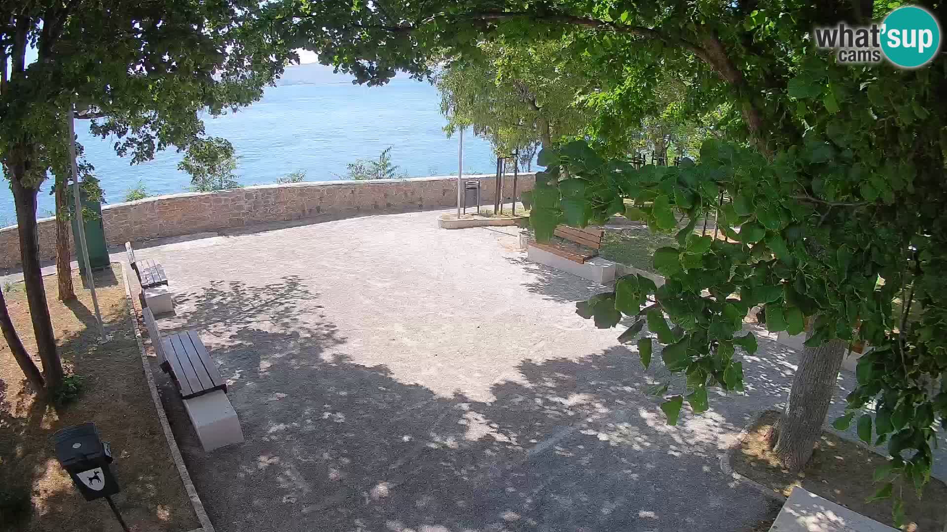 Senj Live Webcam – Schriftstellerpark und Velebit-Kanal