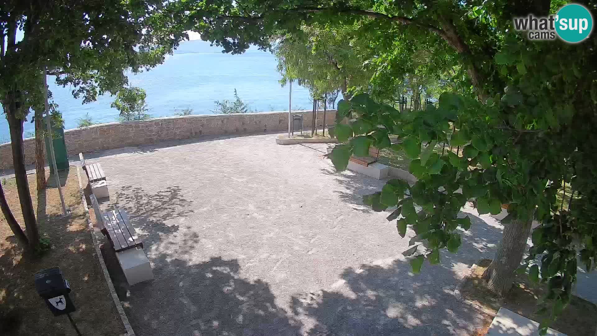 Senj Live Cam – Writers’ Park and the Velebit Channel