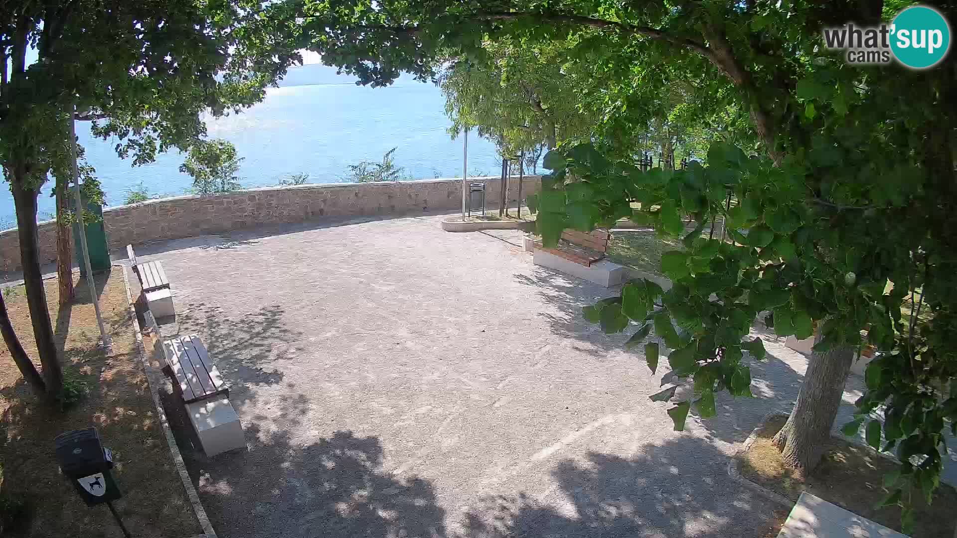Senj Live Webcam – Schriftstellerpark und Velebit-Kanal