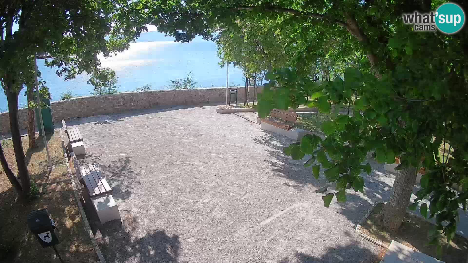 Senj Live Cam – Writers’ Park and the Velebit Channel