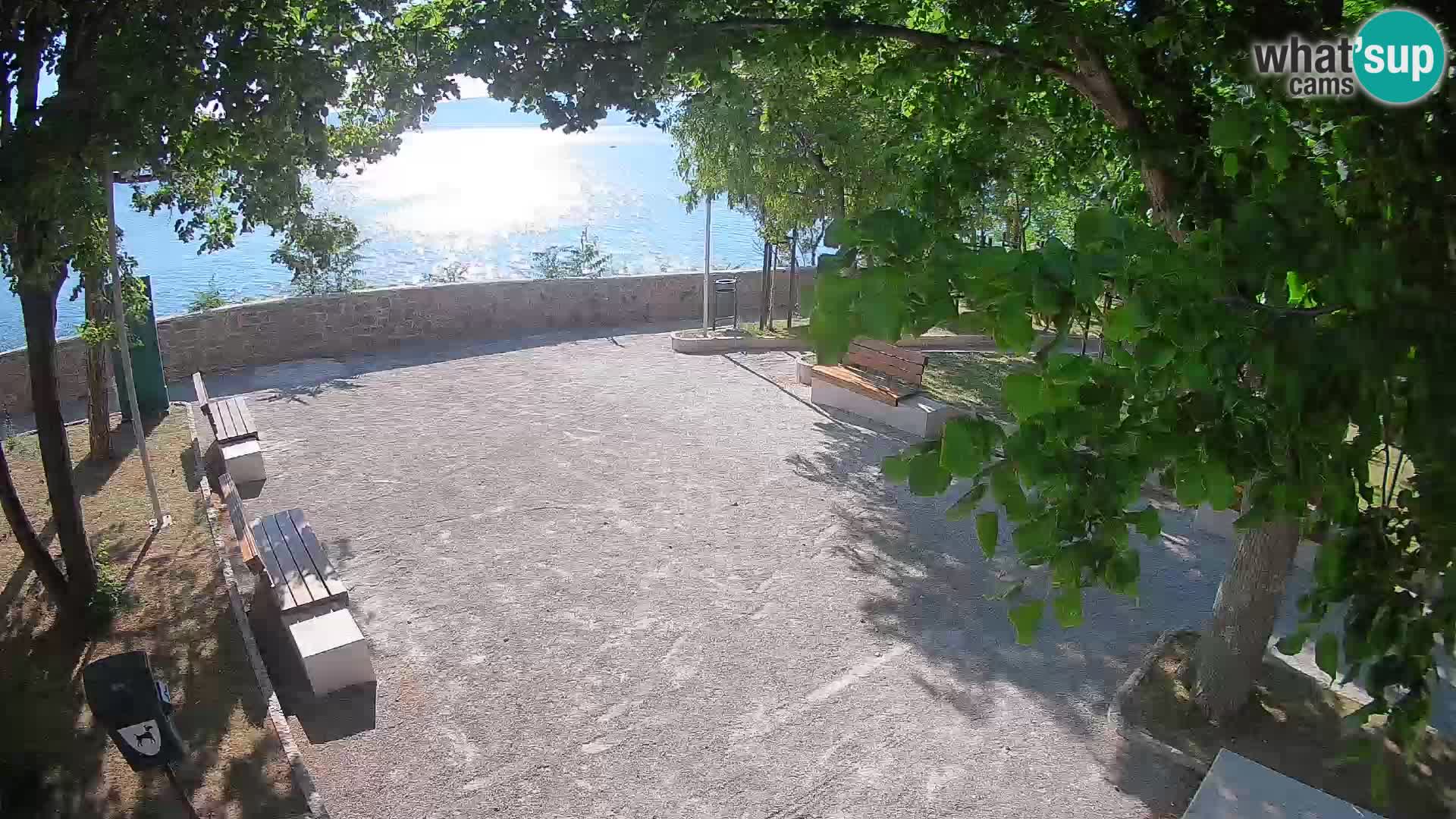 Senj Live Webcam – Schriftstellerpark und Velebit-Kanal