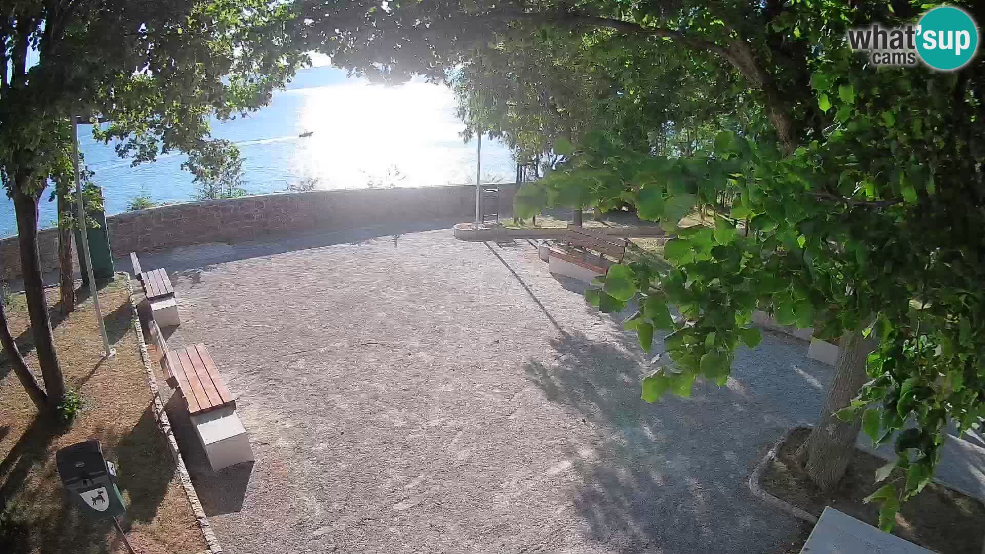 Senj Live Webcam – Schriftstellerpark und Velebit-Kanal