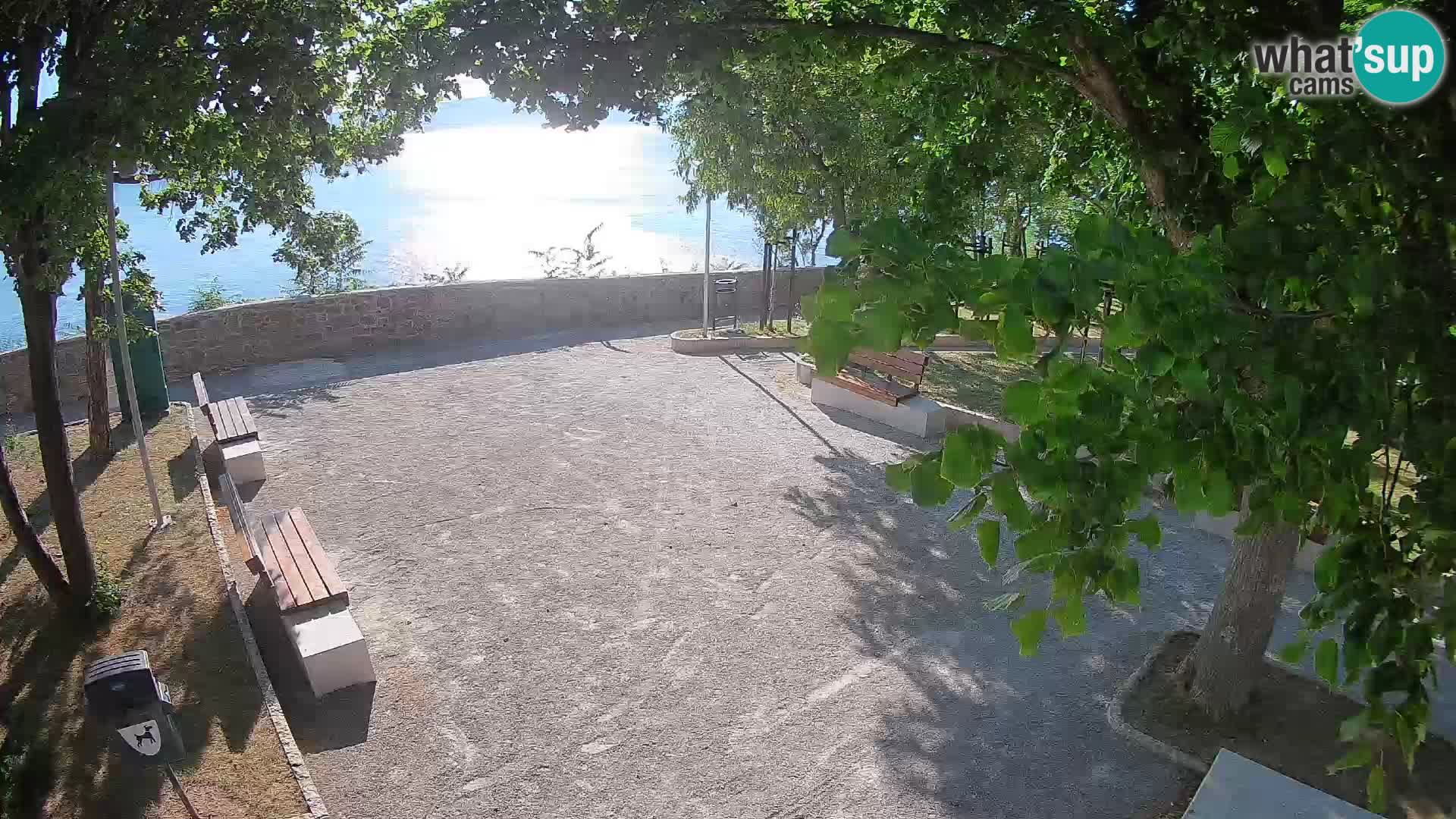 Senj Live Cam – Writers’ Park and the Velebit Channel