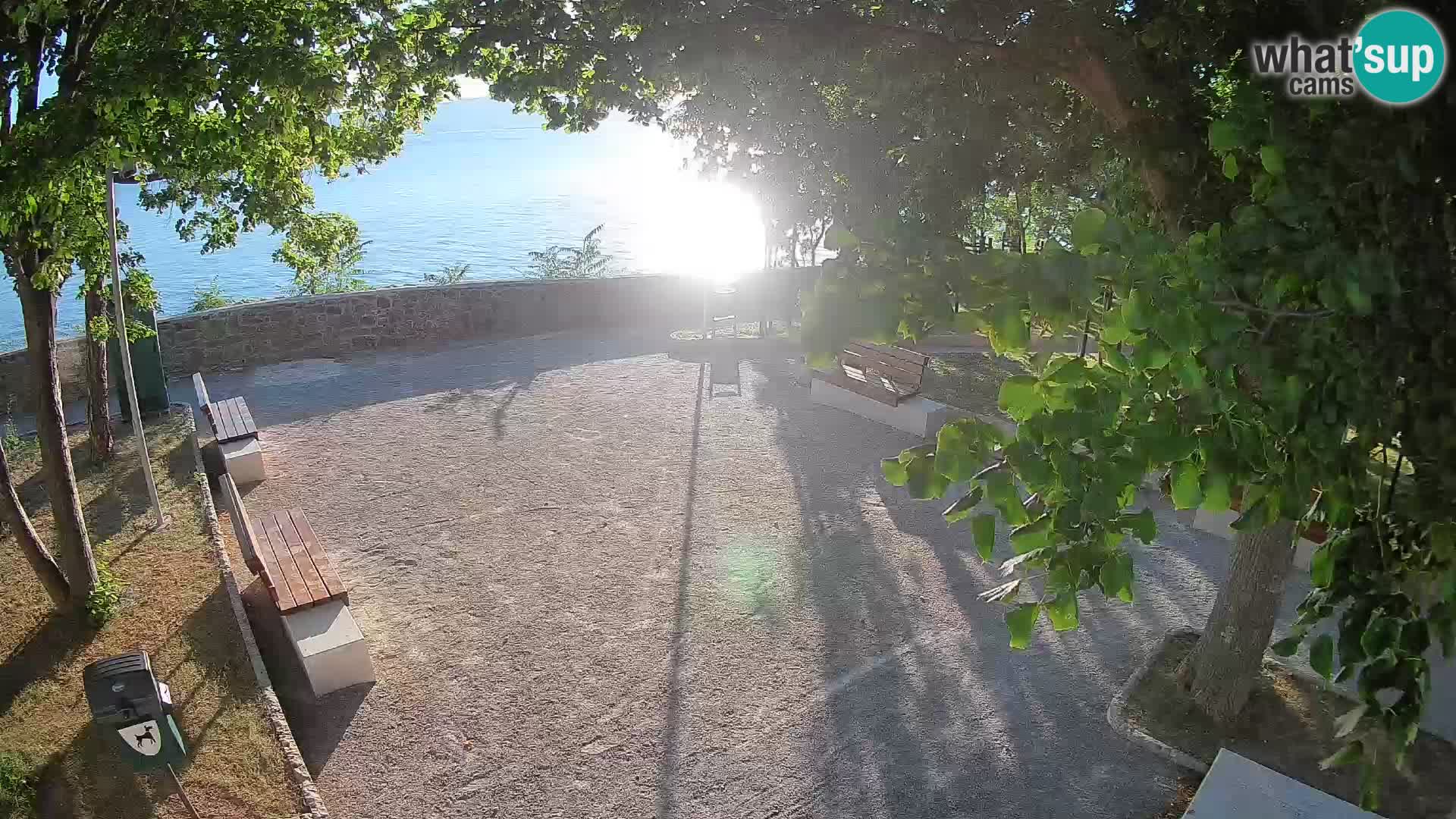 Senj Live Webcam – Schriftstellerpark und Velebit-Kanal