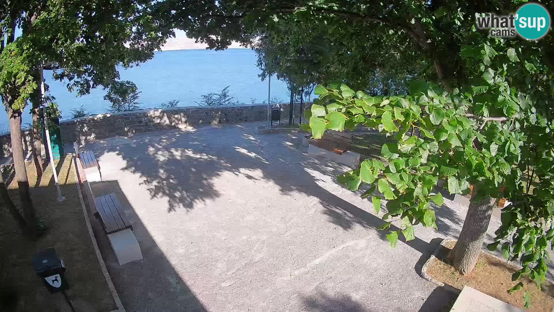 Senj Live Webcam – Schriftstellerpark und Velebit-Kanal