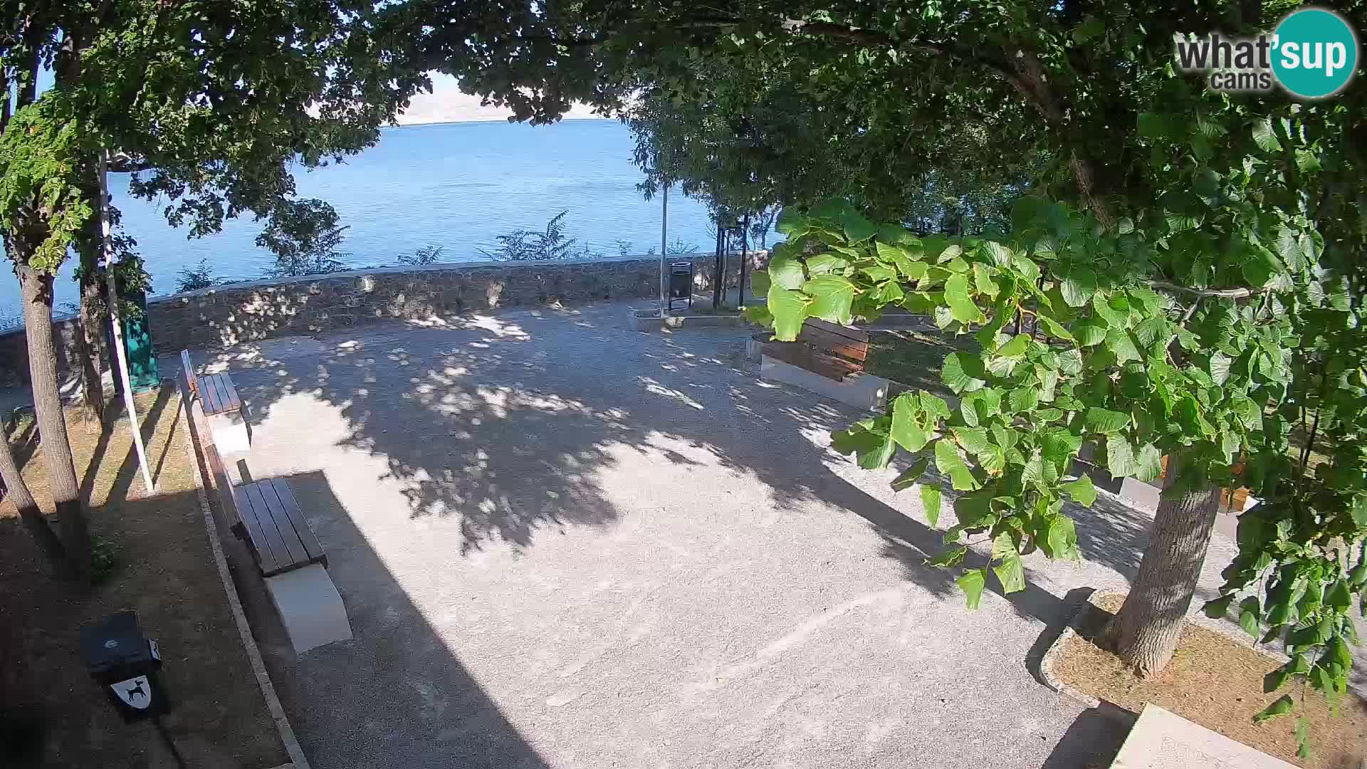 Senj Live Webcam – Schriftstellerpark und Velebit-Kanal