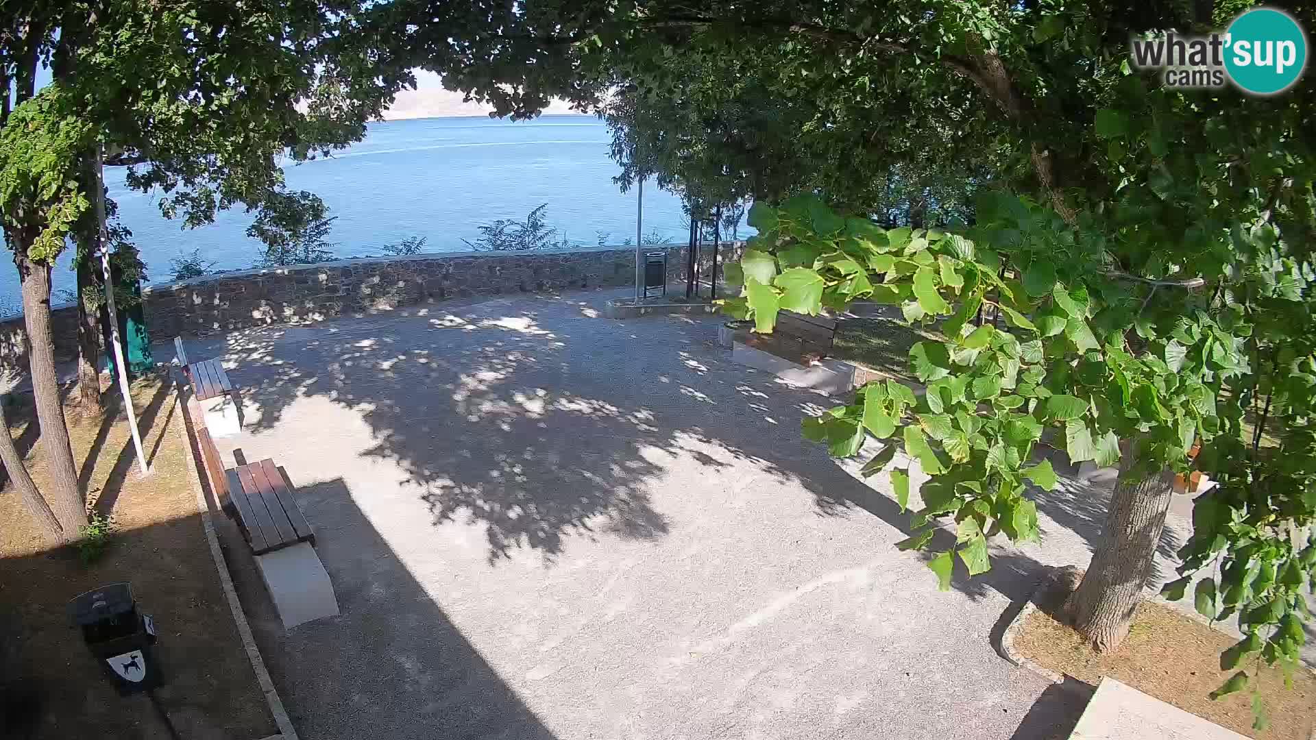 Senj Live Webcam – Schriftstellerpark und Velebit-Kanal