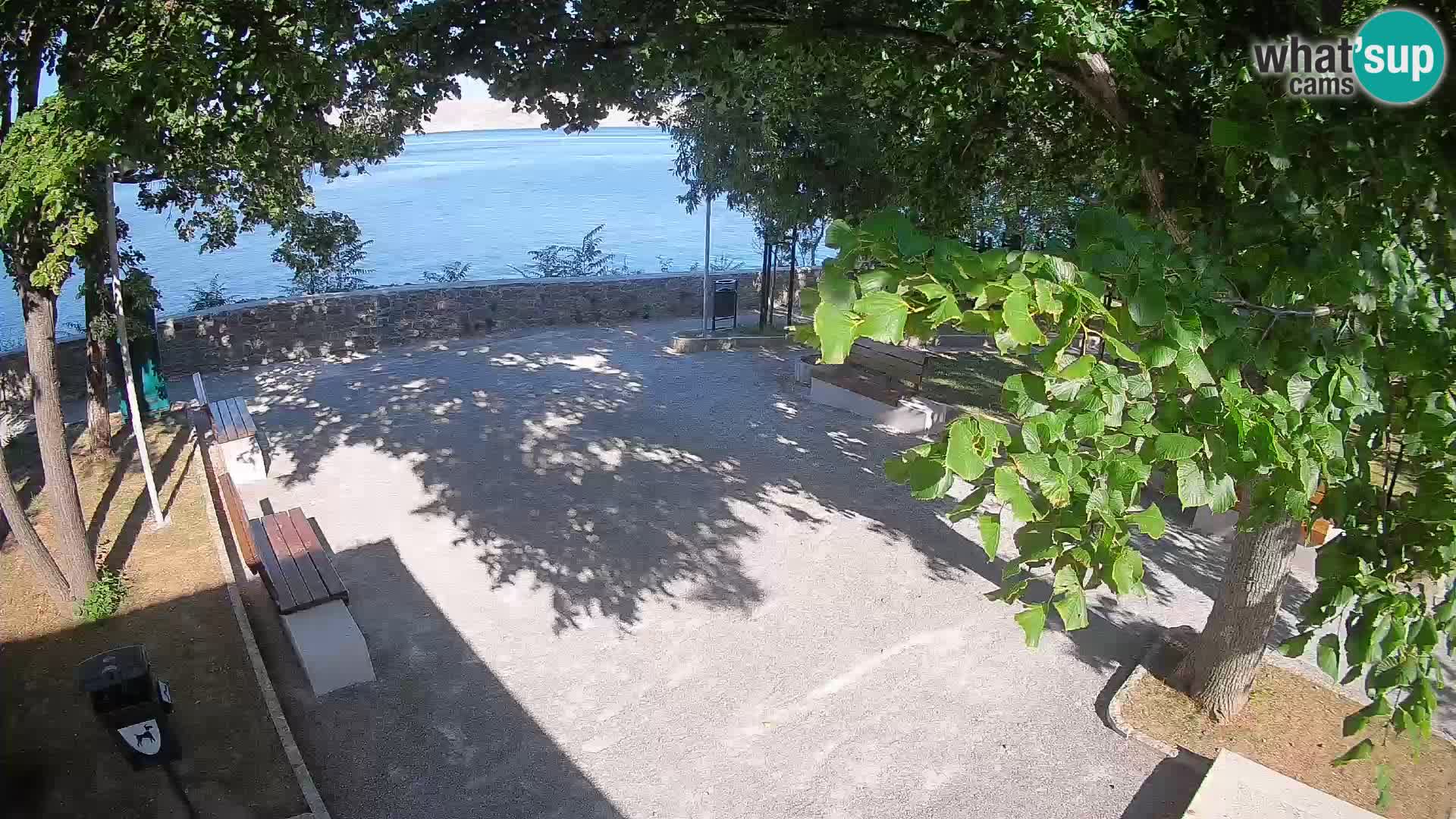Senj Live Cam – Writers’ Park and the Velebit Channel