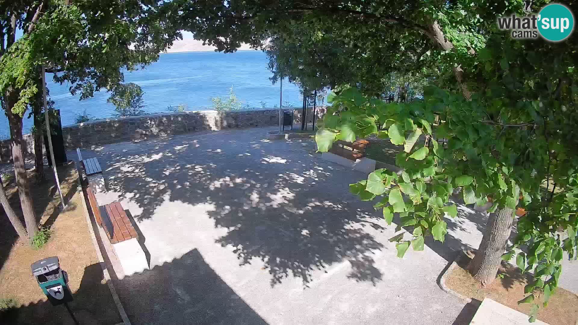 Senj Live Cam – Writers’ Park and the Velebit Channel