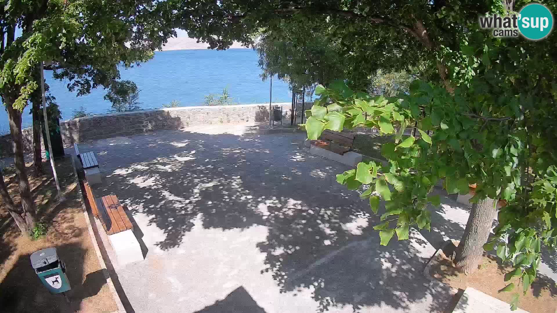 Senj Live Webcam – Schriftstellerpark und Velebit-Kanal
