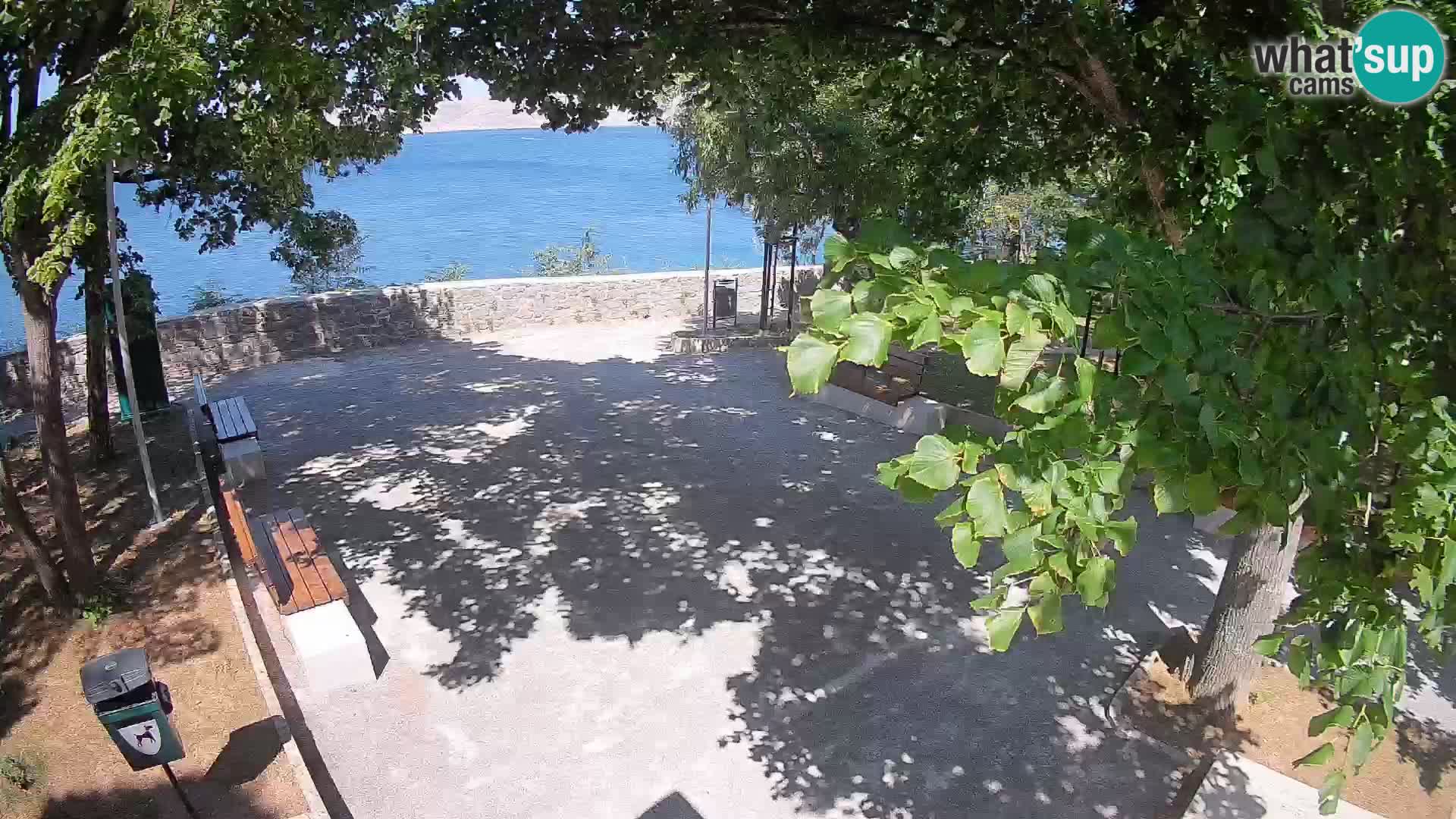 Senj Live Cam – Writers’ Park and the Velebit Channel