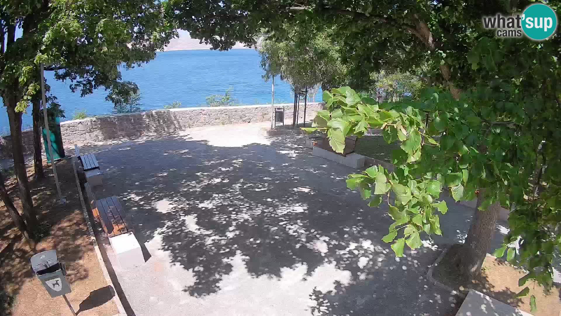 Senj Live Webcam – Schriftstellerpark und Velebit-Kanal