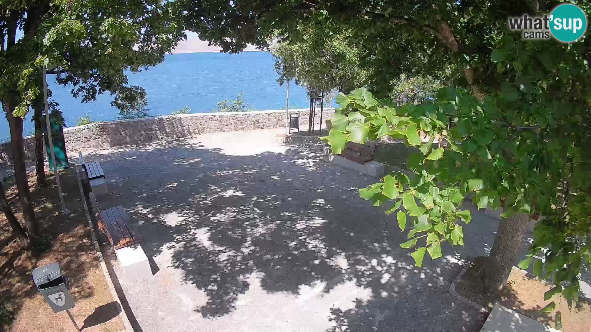 Senj Live Cam – Writers’ Park and the Velebit Channel