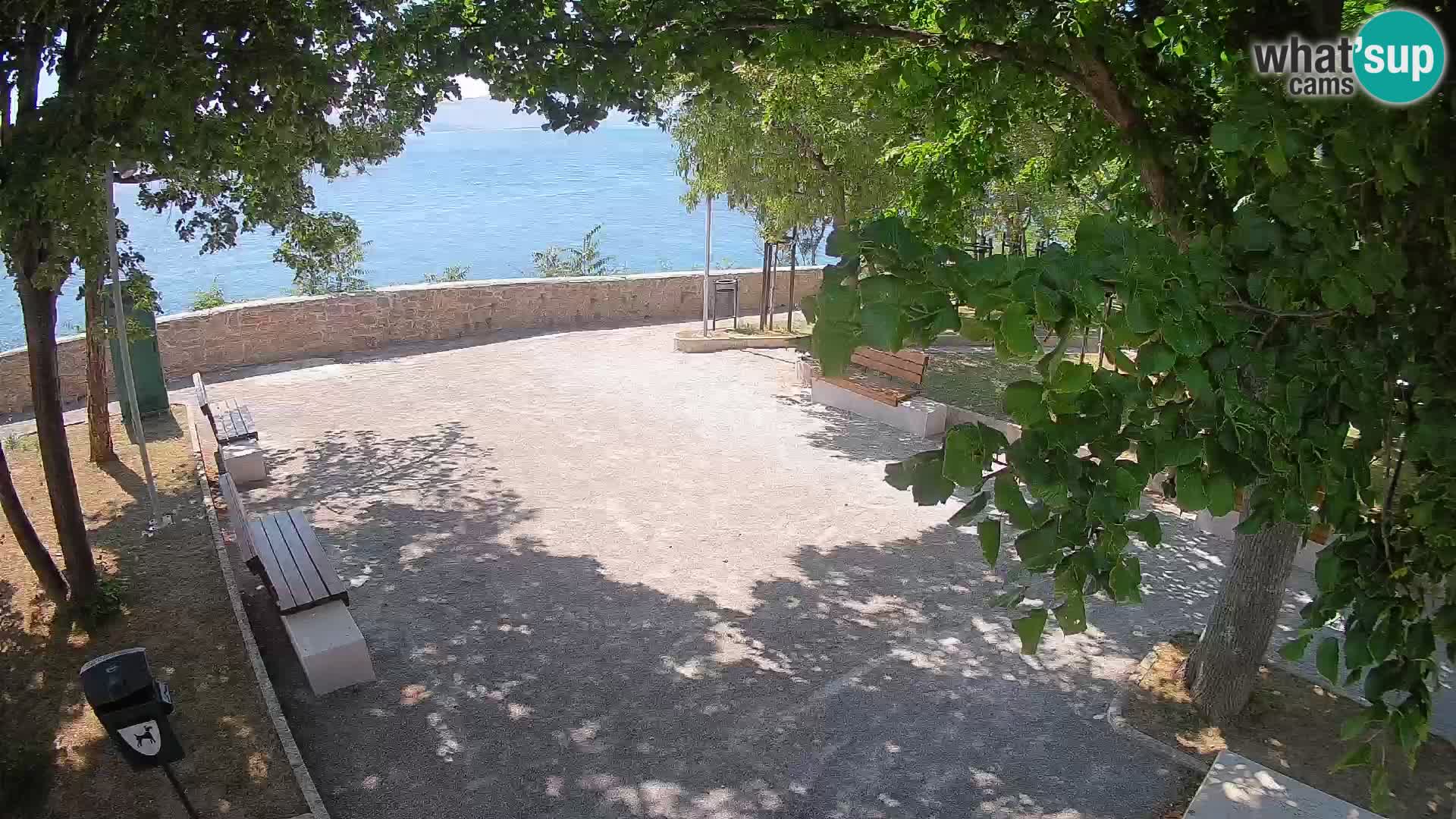 Senj Live Webcam – Schriftstellerpark und Velebit-Kanal