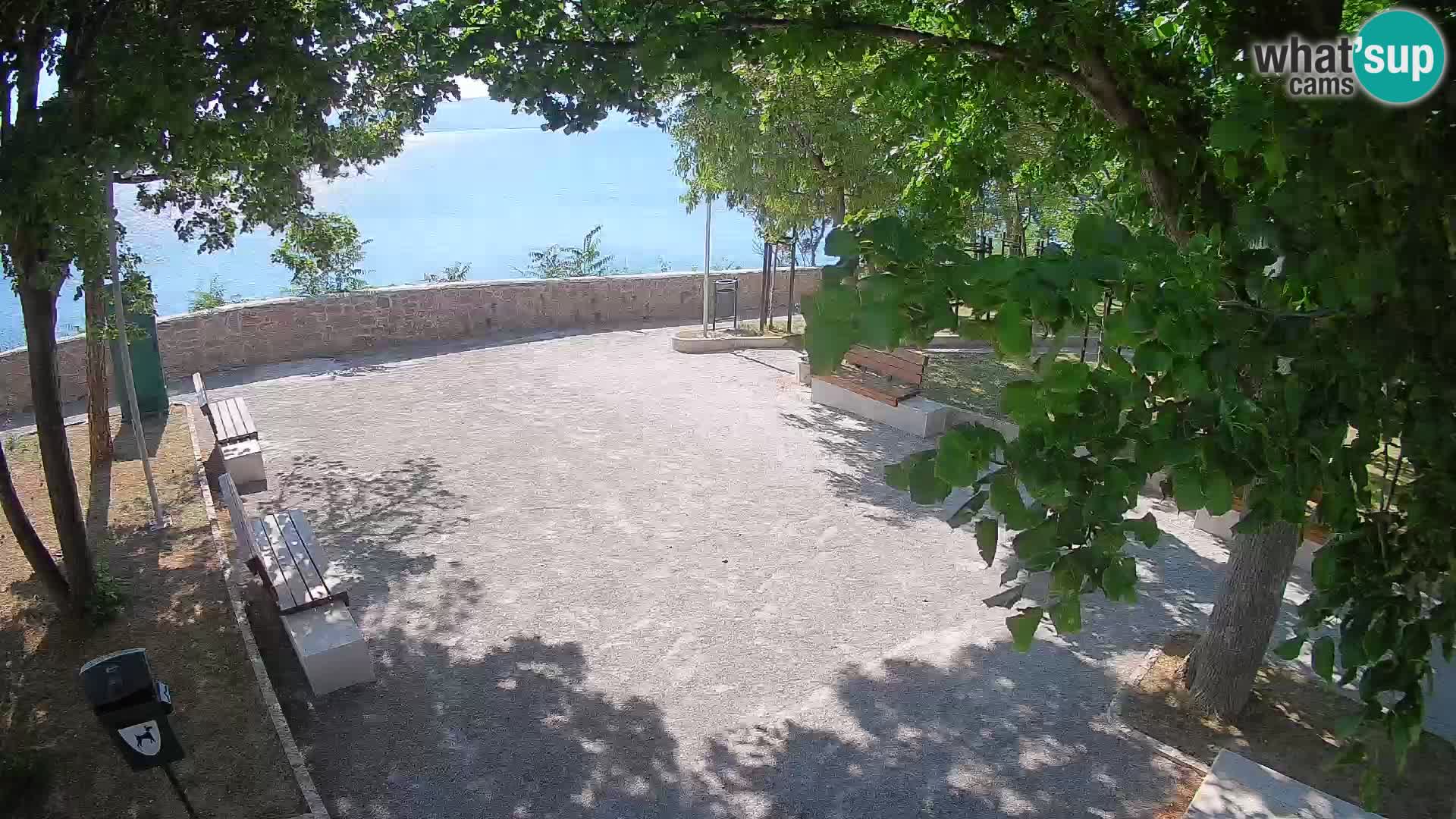 Senj Live Cam – Writers’ Park and the Velebit Channel