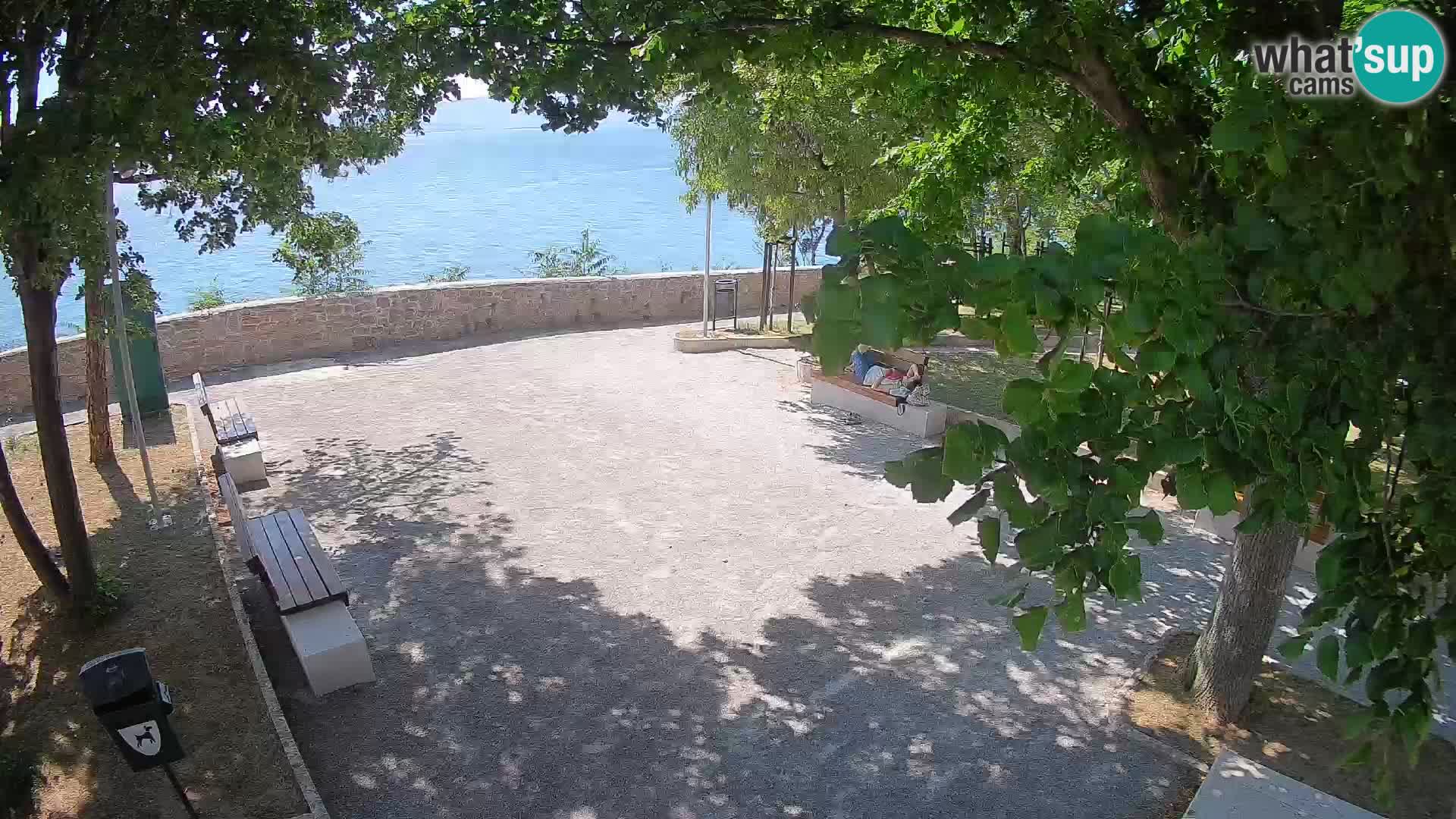Senj Live Cam – Writers’ Park and the Velebit Channel