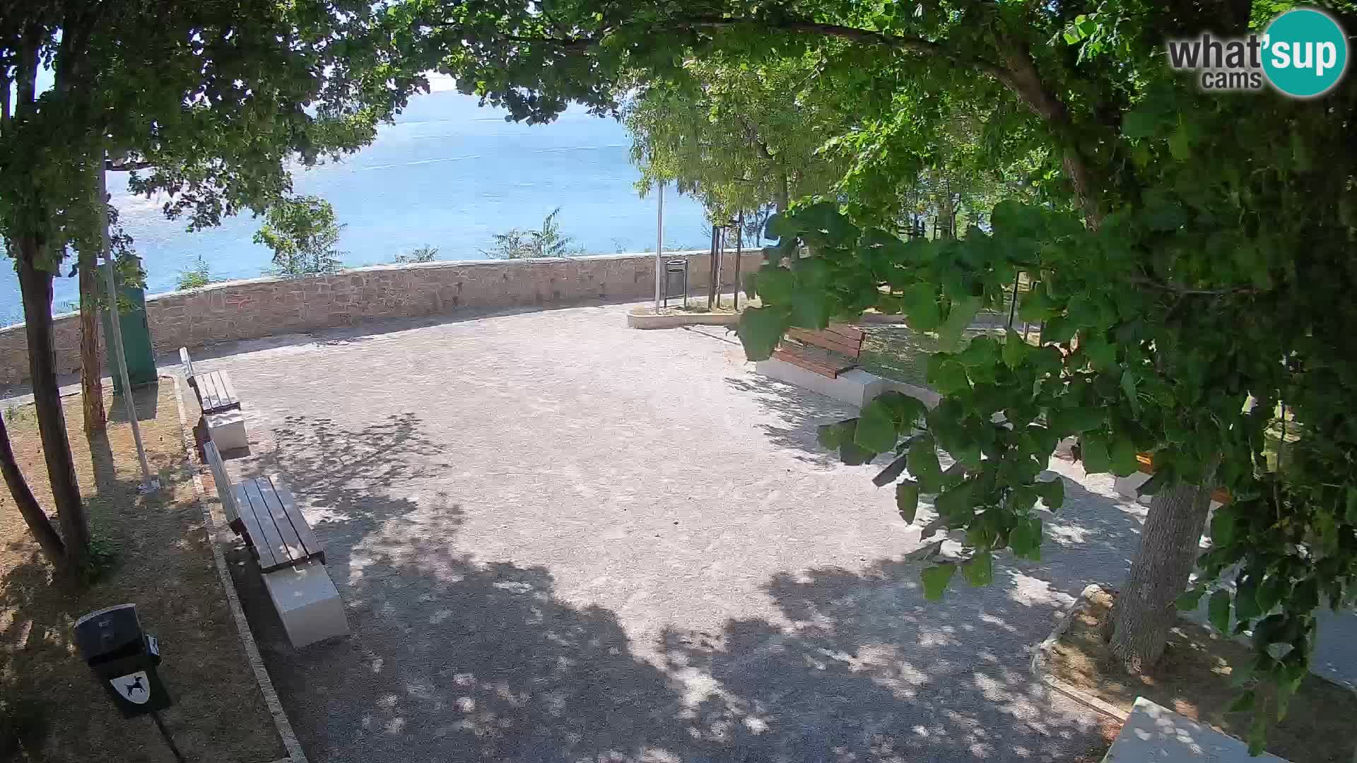 Senj Live Cam – Writers’ Park and the Velebit Channel