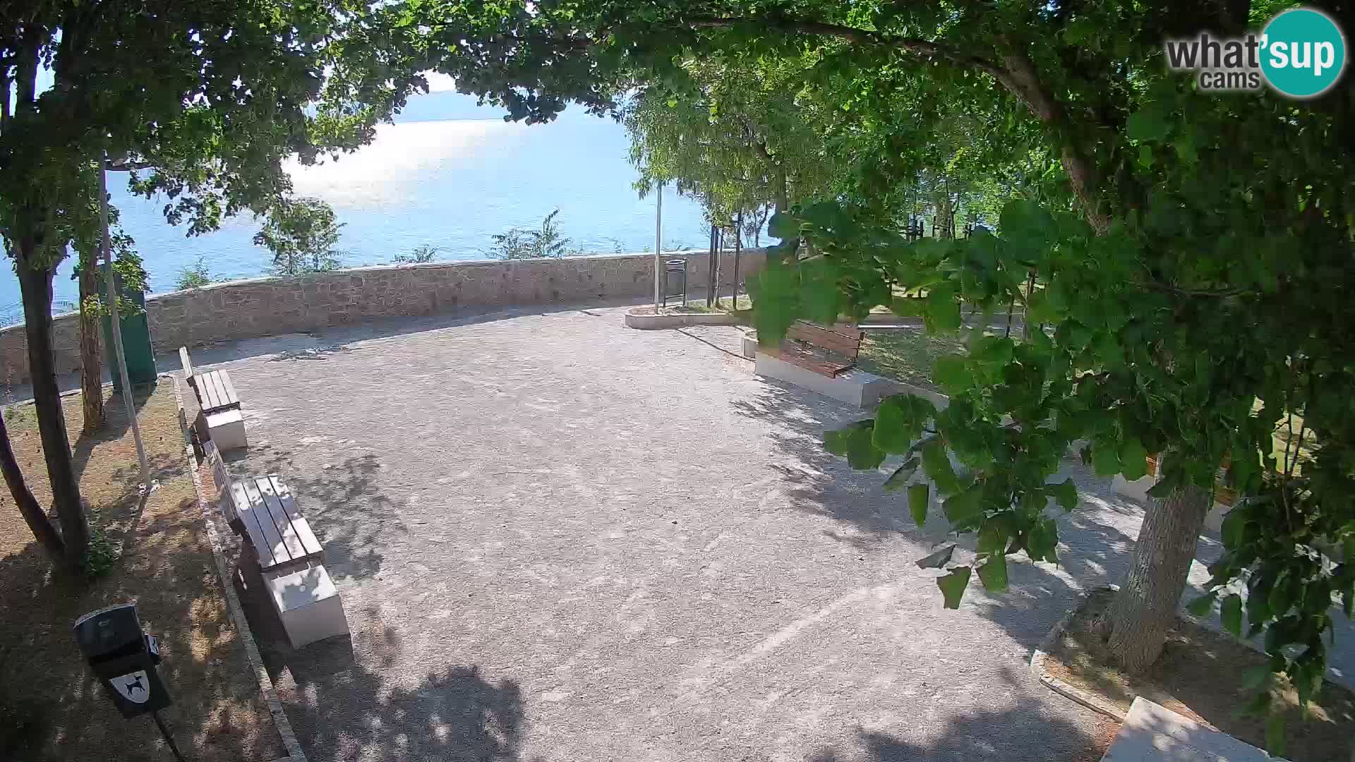Senj Live Webcam – Schriftstellerpark und Velebit-Kanal