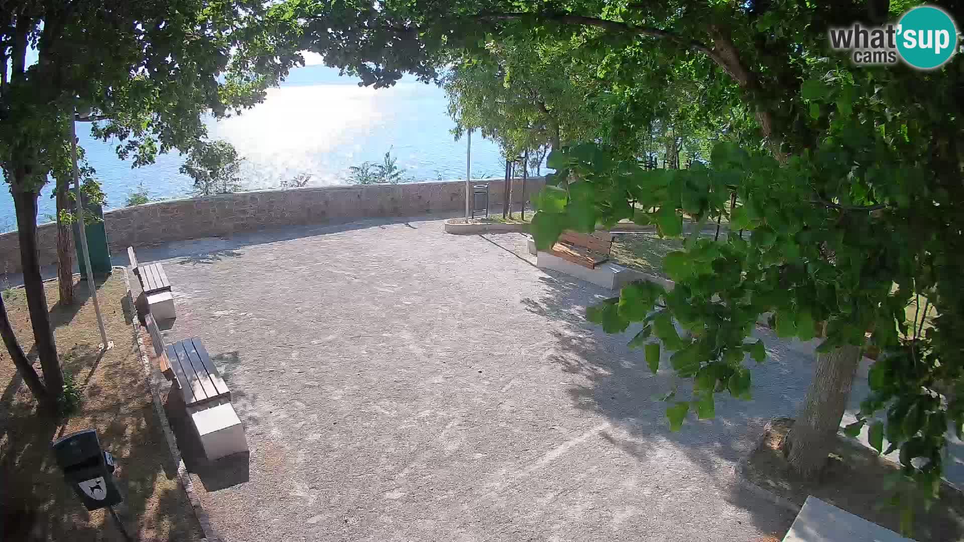 Senj Live Webcam – Schriftstellerpark und Velebit-Kanal