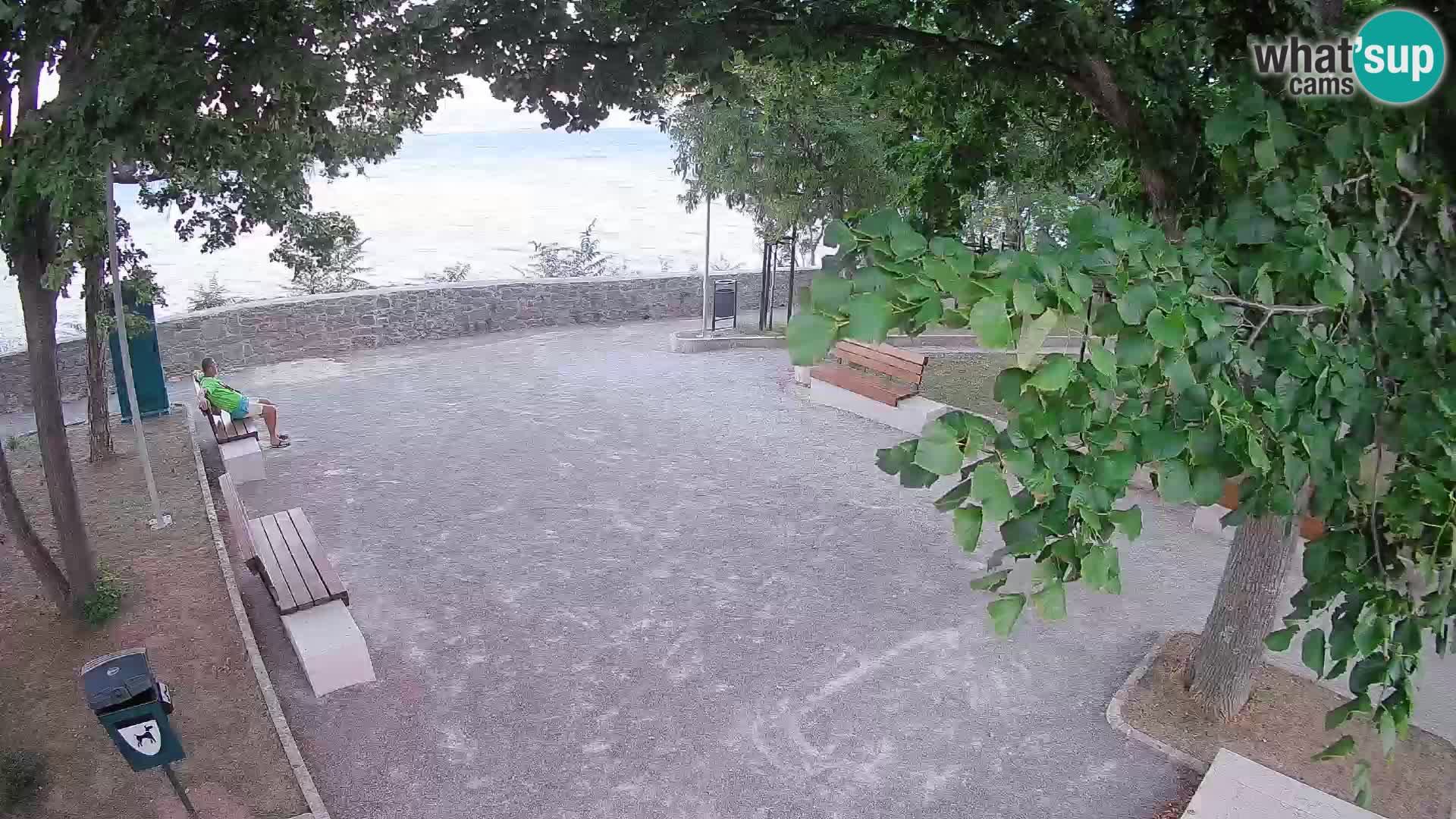 Senj Live Webcam – Schriftstellerpark und Velebit-Kanal