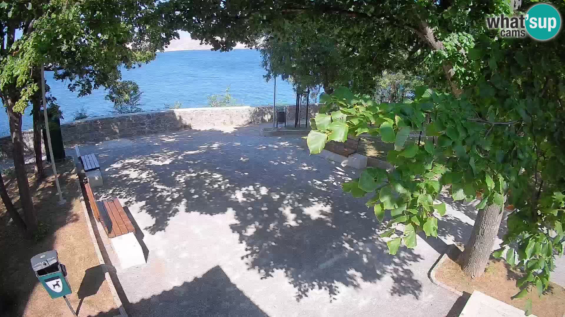 Senj Live Cam – Writers’ Park and the Velebit Channel