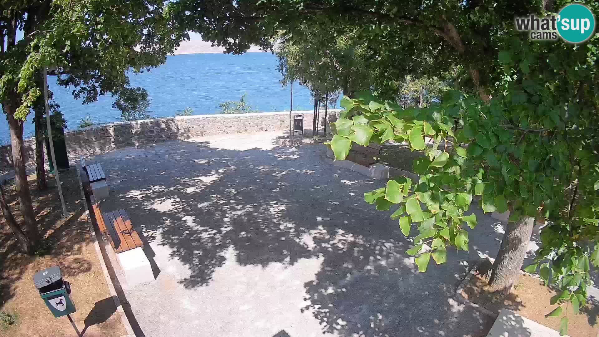 Senj Live Webcam – Schriftstellerpark und Velebit-Kanal
