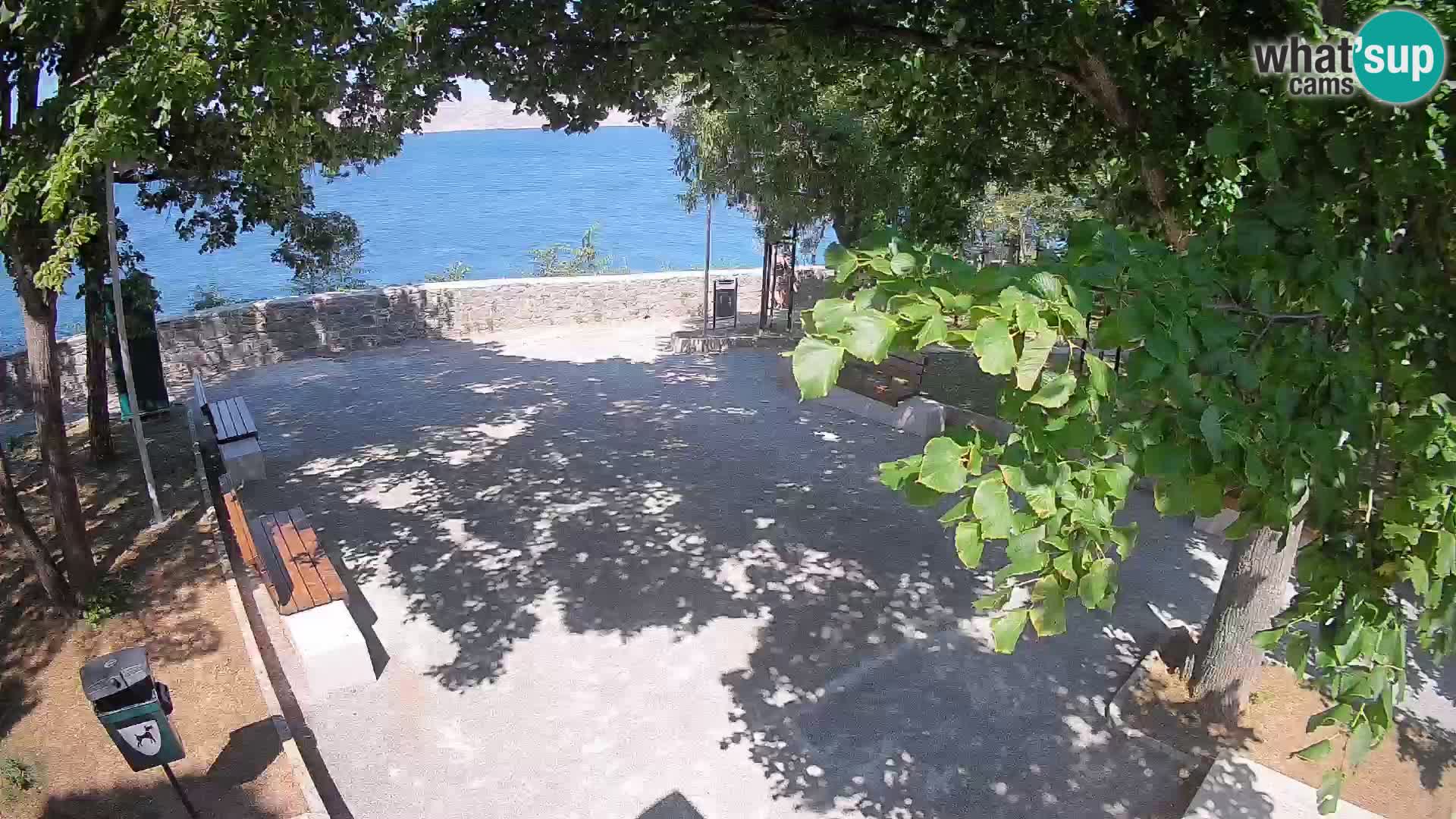 Senj Live Webcam – Schriftstellerpark und Velebit-Kanal