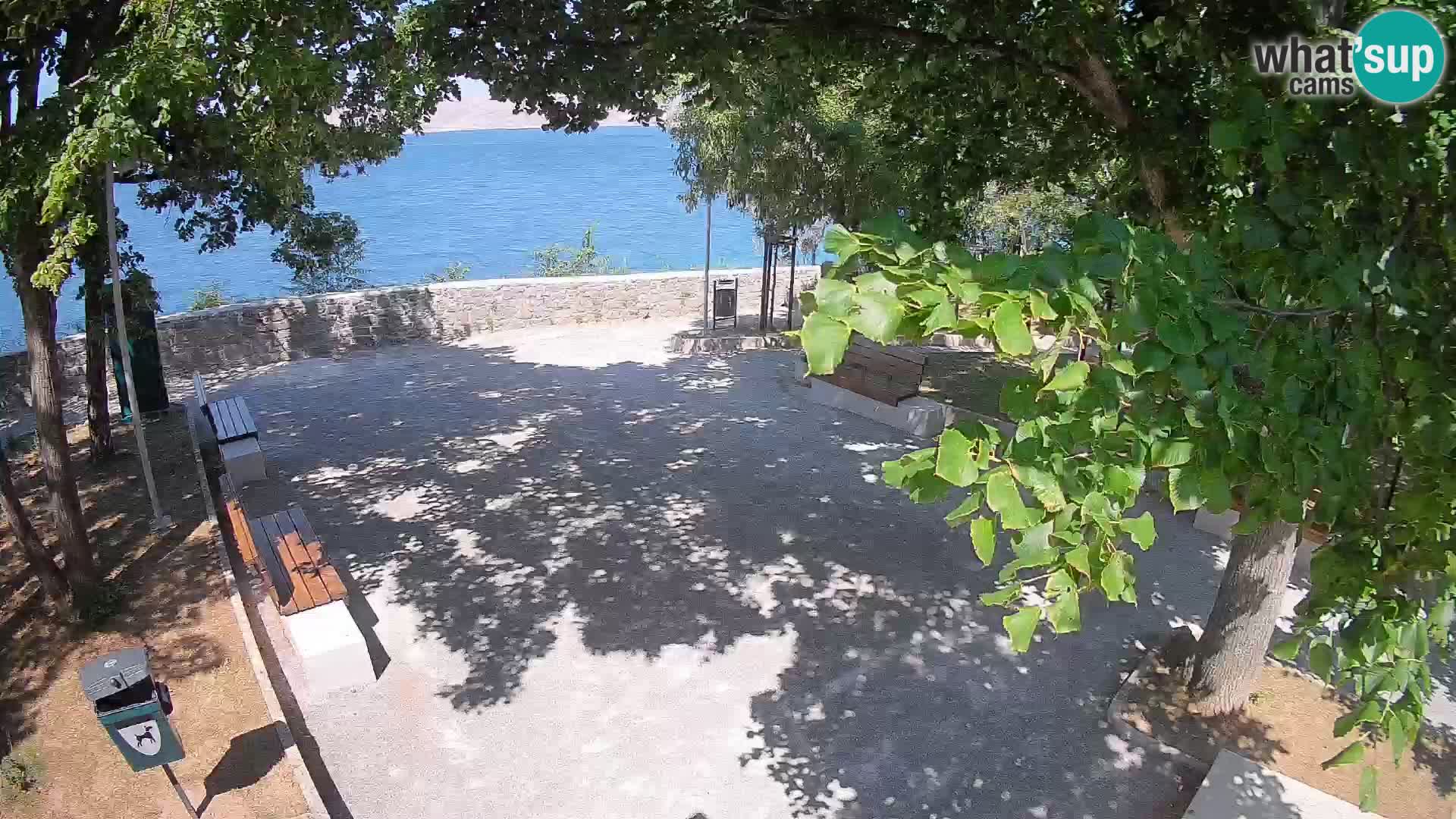 Senj Live Webcam – Schriftstellerpark und Velebit-Kanal