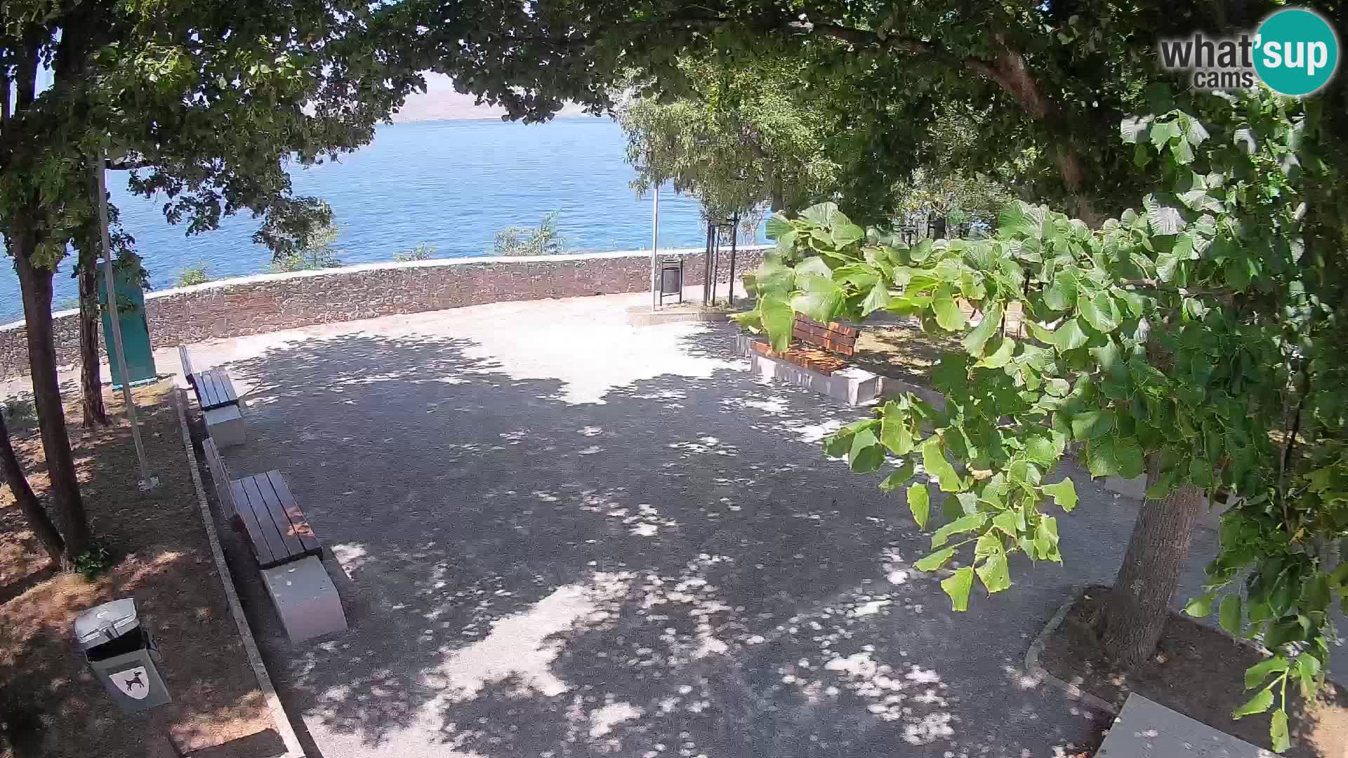 Senj Live Webcam – Schriftstellerpark und Velebit-Kanal